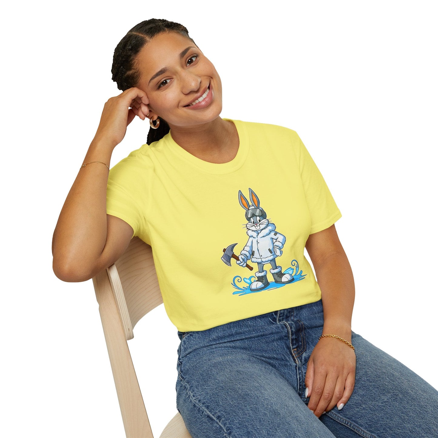 Bugs Bunny T Shirt Unisex Cartoon Animation Graphic Tee Softstyle Short Sleeve By Gildan 64000