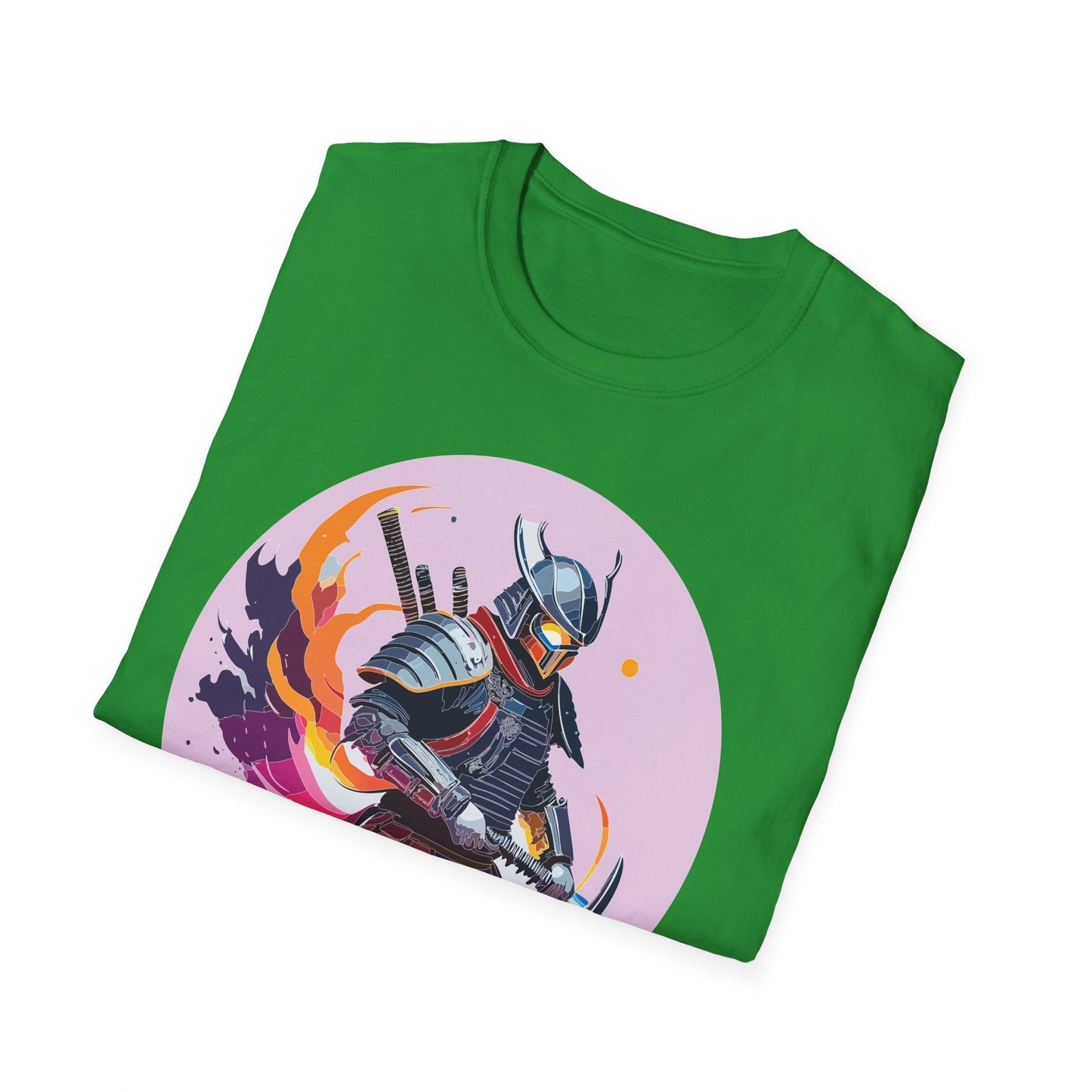 Samurai Shirt Unisex Short Sleeve Tee With Samurai Print Softstyle Gildan 64000 Ring Spun Cotton