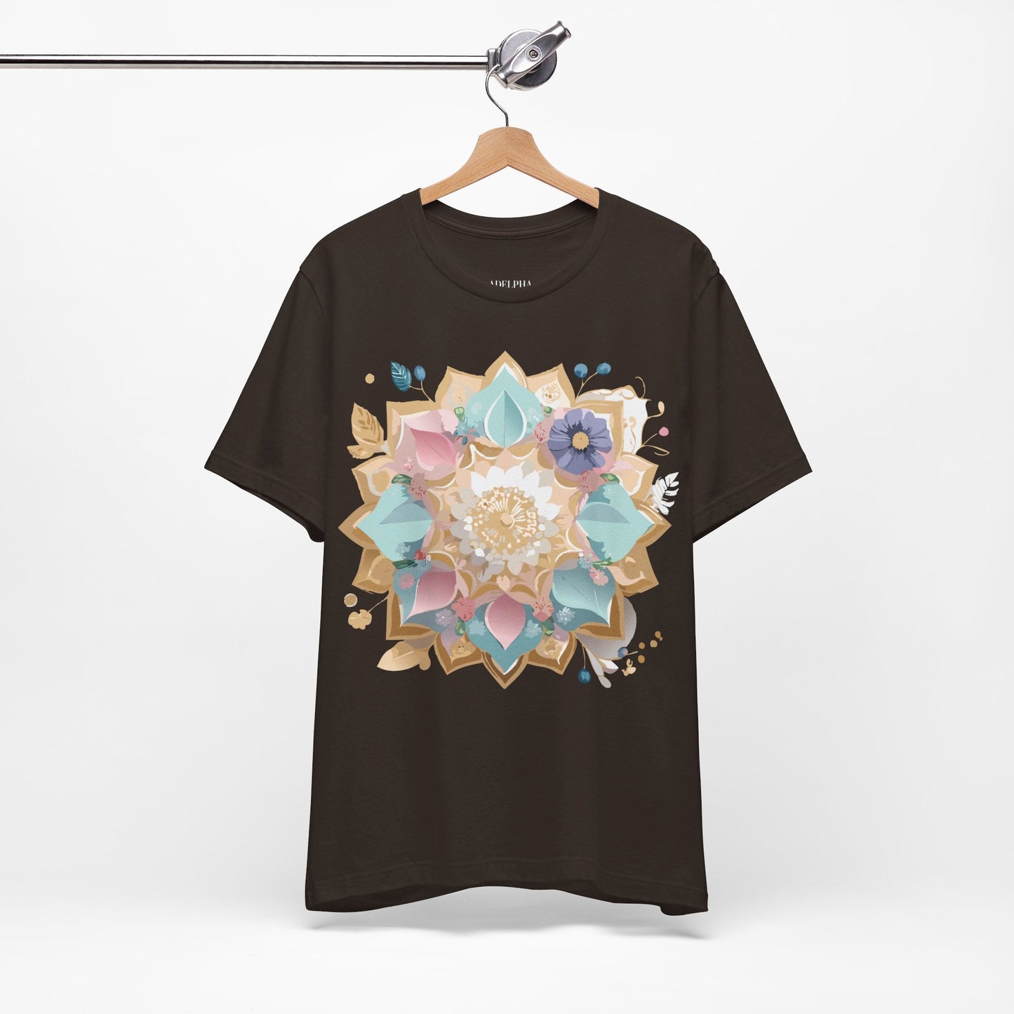 Mandala Graphic Unisex 100 Cotton Vintage Floral Artwork Tee 16