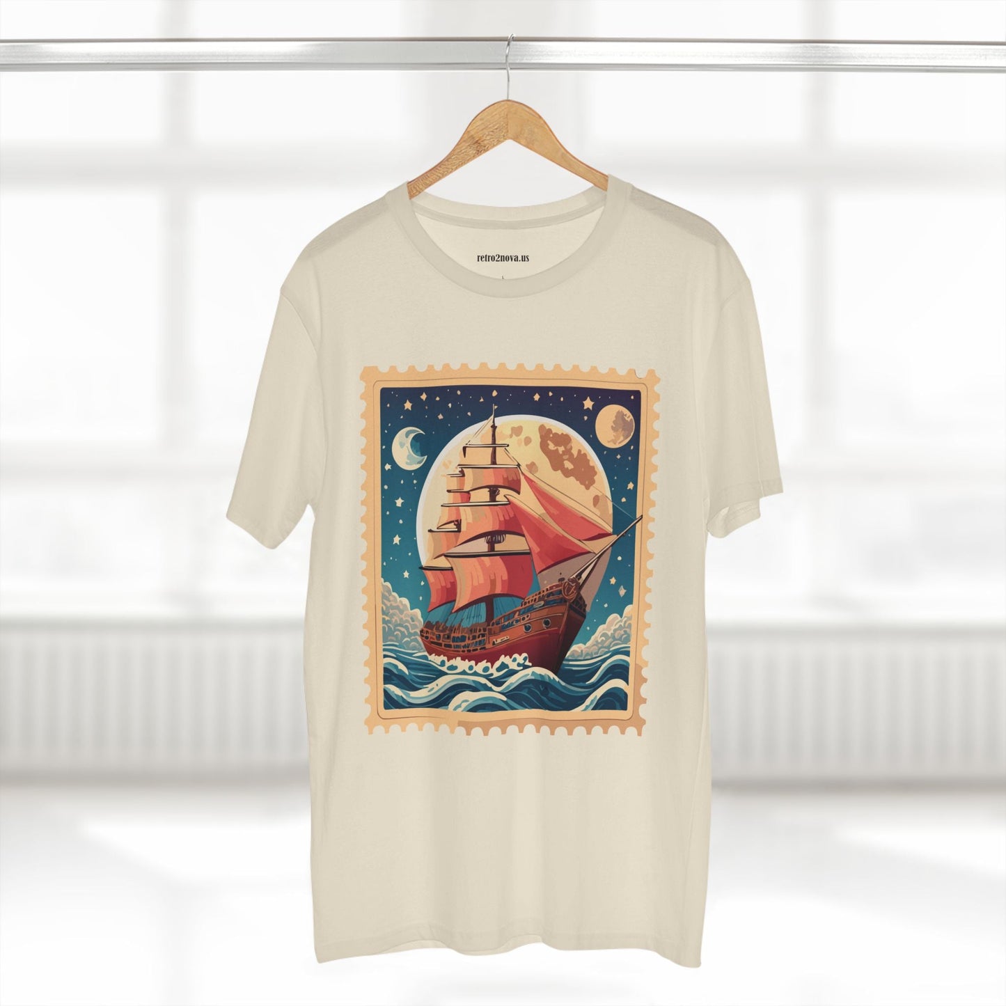 Postage Stamp Shirt Unisex Art Tee Premium Cotton Staple Retro2Nova Art Collection