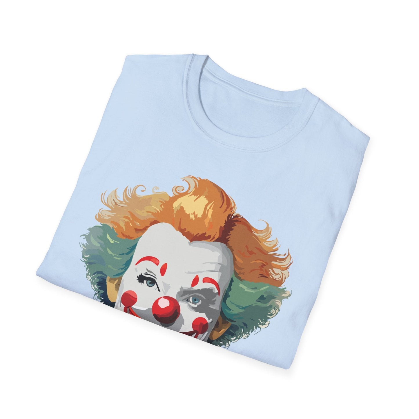 Unisex Short Sleeve Softstyle Clown T Shirt With Funny Man Circus Theme Tee Gildan 64000