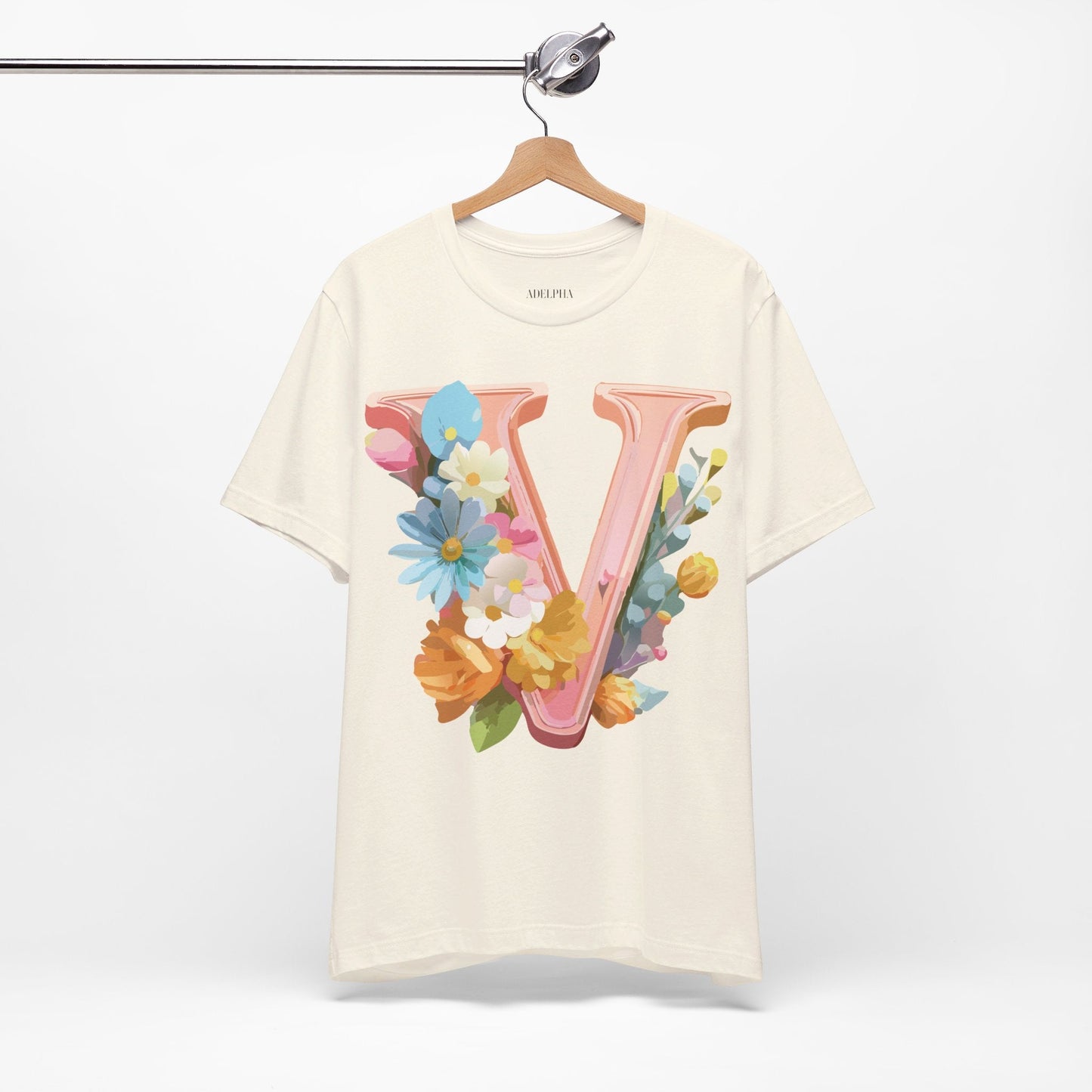 Letter V Shirt Unisex Graphic Tee With Vintage Inspired Artwork From Adelpha Official Edition