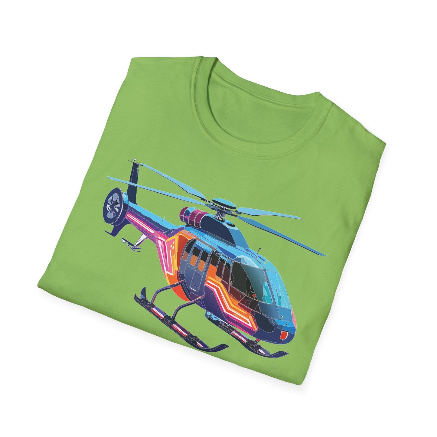 Chopper Helicopter T Shirt Unisex Softstyle 100 Percent Ring Spun Cotton Premium Tee