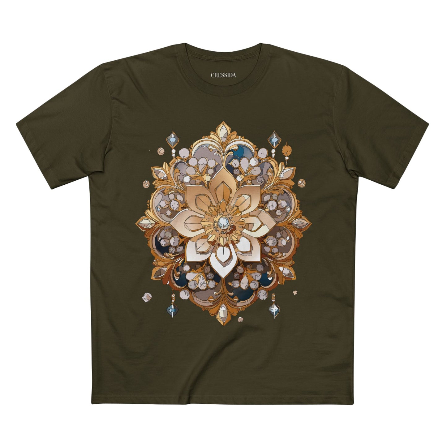 Floral Graphic T-Shirt Unisex 100 Cotton Art Design with Antique Flowers Tee 22