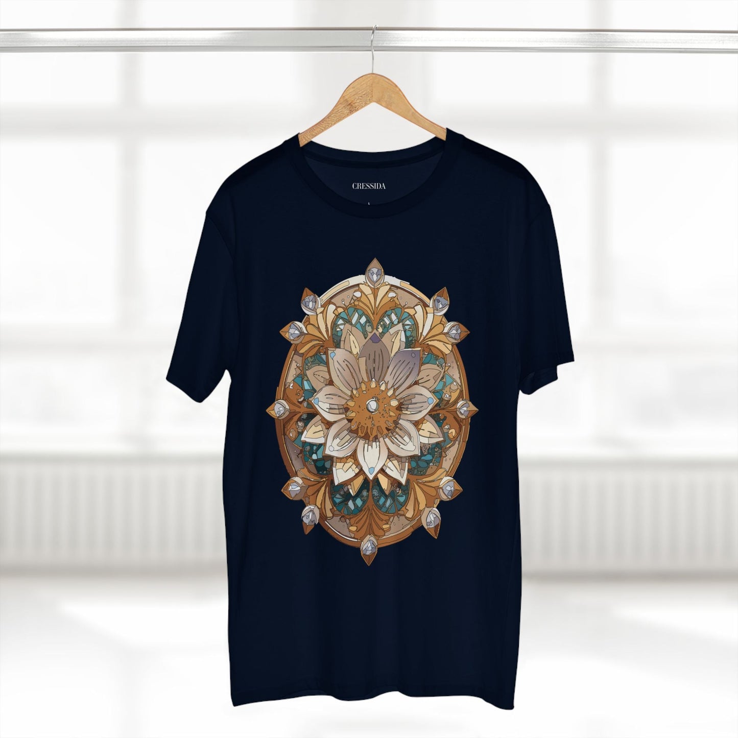 Floral Graphic T-Shirt Unisex 100 Cotton Art Design with Antique Flowers Tee 16