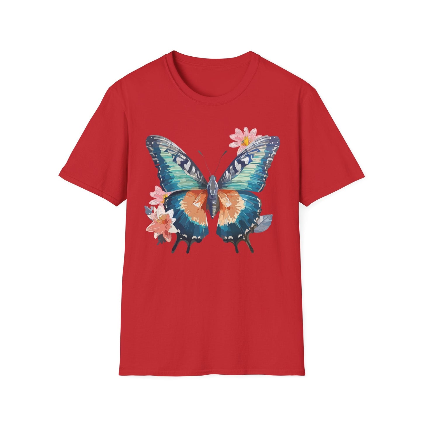 Butterfly T Shirt Unisex Cotton Tee Monarch Butterfly Design Softstyle 64000 Gildan Brand Quality