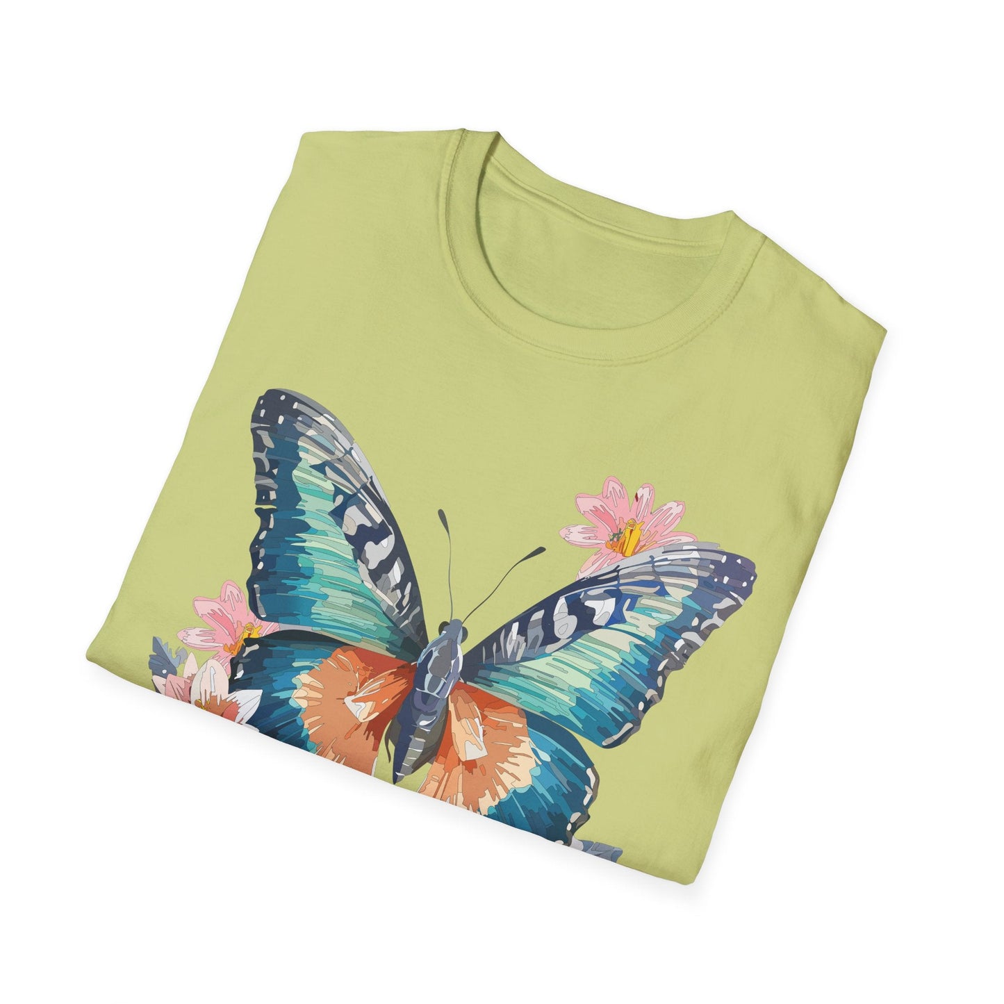 Butterfly T Shirt Unisex Cotton Tee Monarch Butterfly Design Softstyle 64000 Gildan Brand Quality