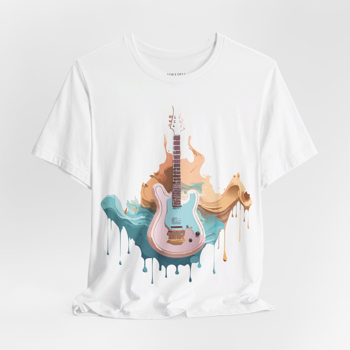 Music Graphic Unisex 100 Cotton Vintage Art with Musical Elements Tee 46
