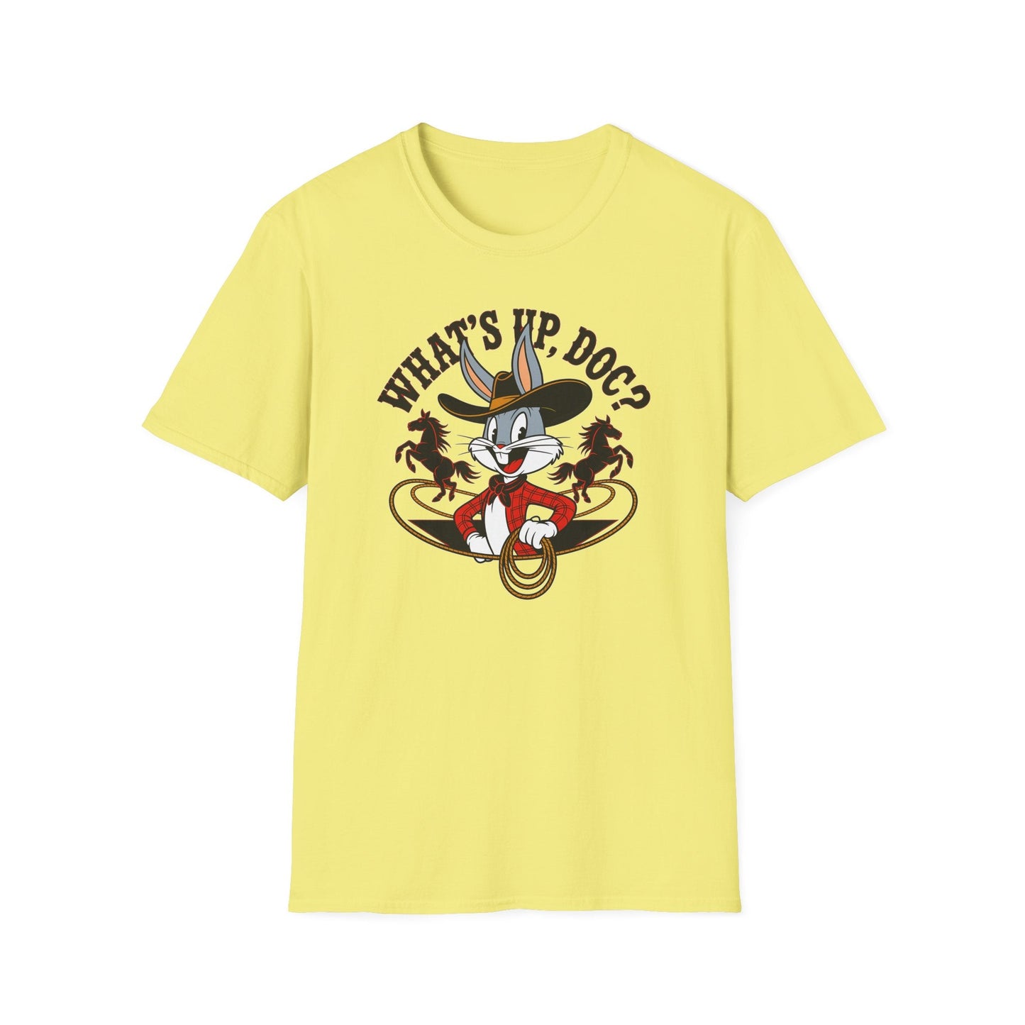 Bugs Bunny Shirt Unisex Cartoon T Shirt With Animation Design Softstyle Gildan 64000