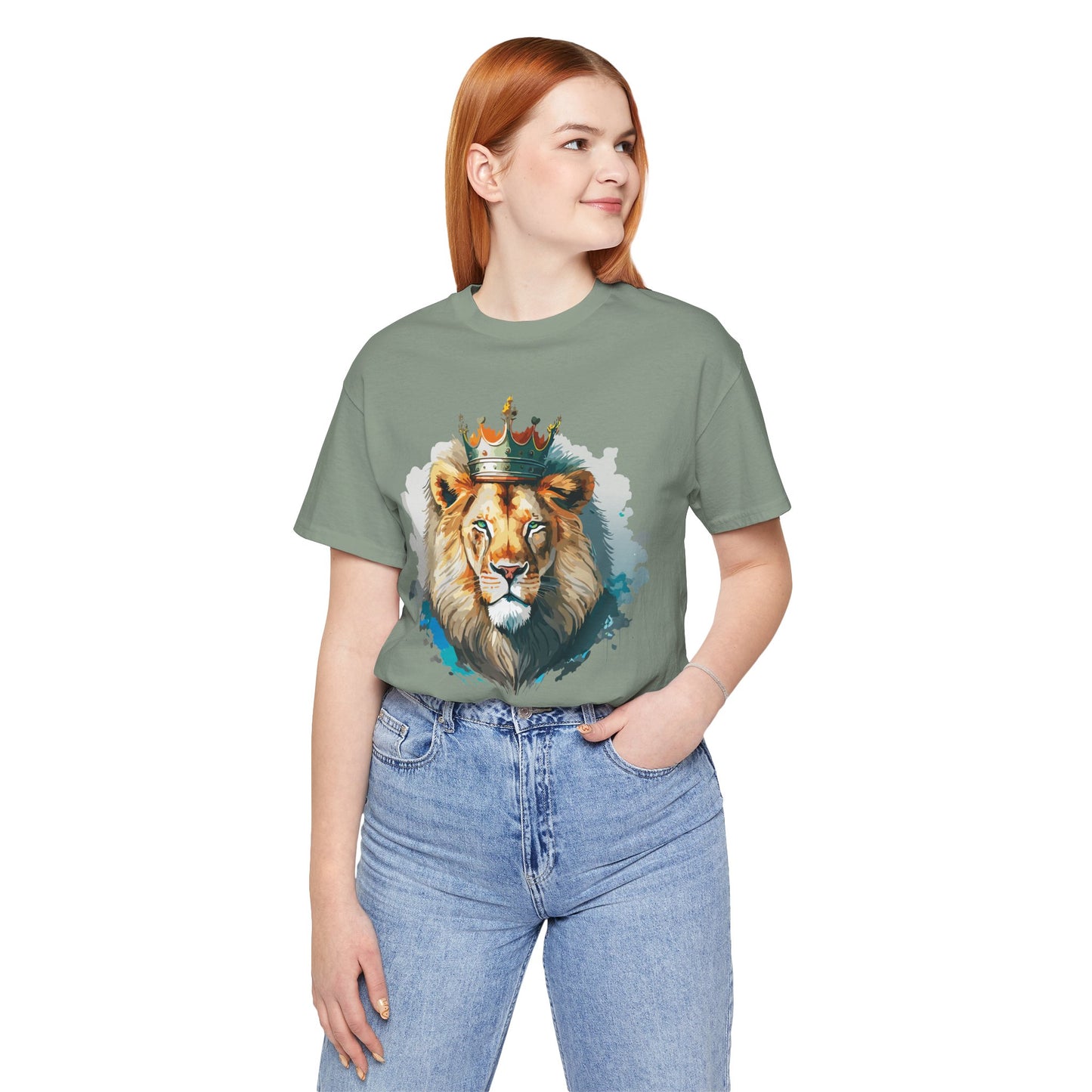 Lion Shirt, Animal Shirt, T-Shirt with Lion, Art Design Tee, Animal Tees, Safari T-Shirt, Crown Tee 13