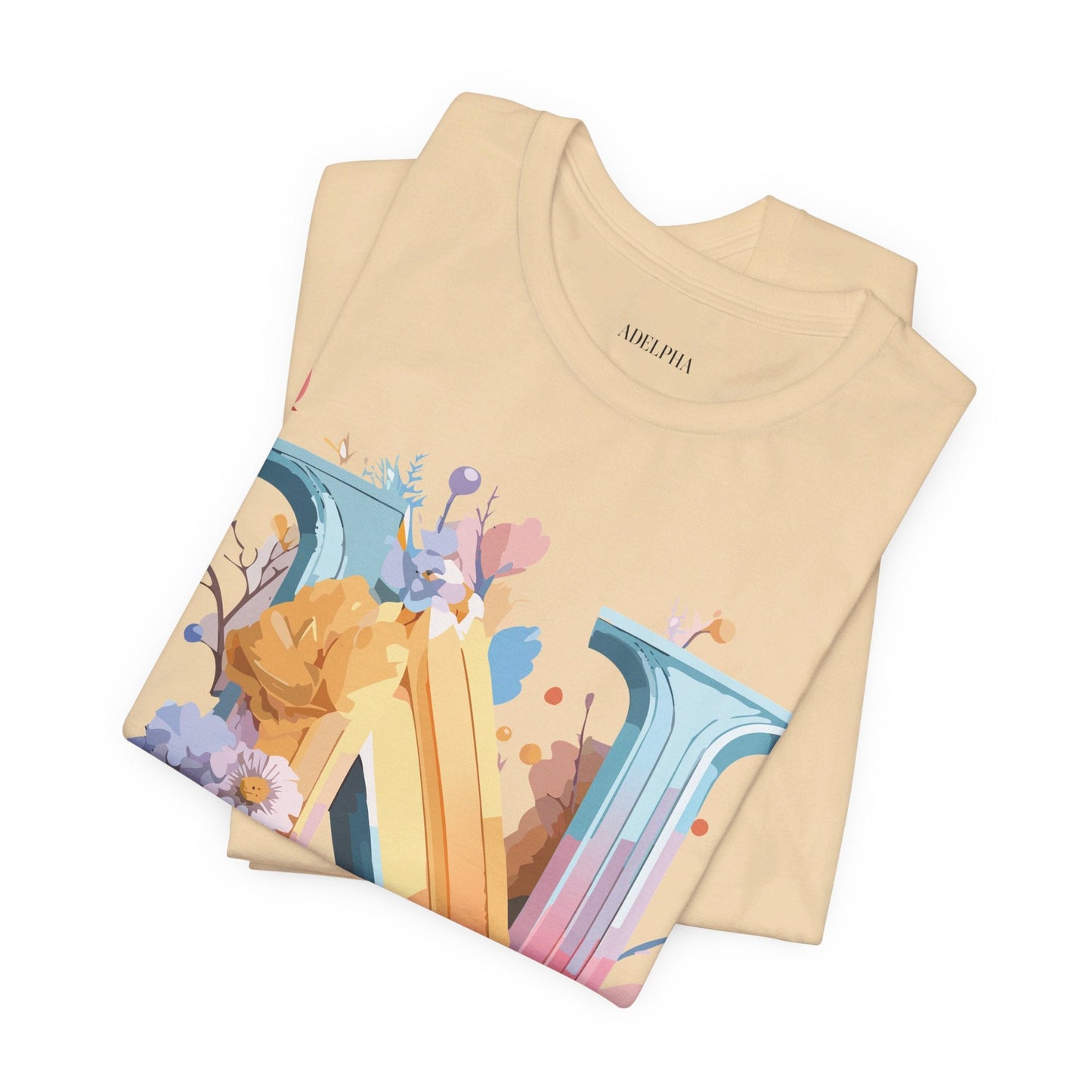 Letter N Shirt Classic Unisex Graphic Tee With Premium Vintage Adelpha Artwork Jersey Short Sleeve