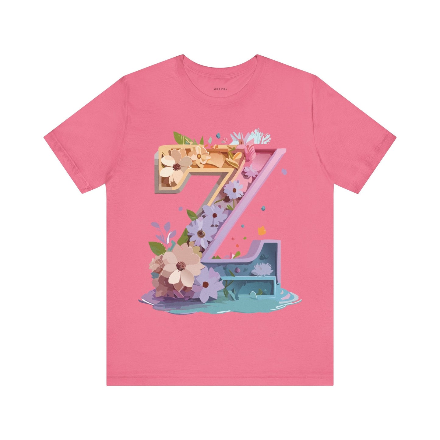Letter Z Shirt Unisex Graphic Tee By Adelpha Vintage Inspired Jersey Short Sleeve