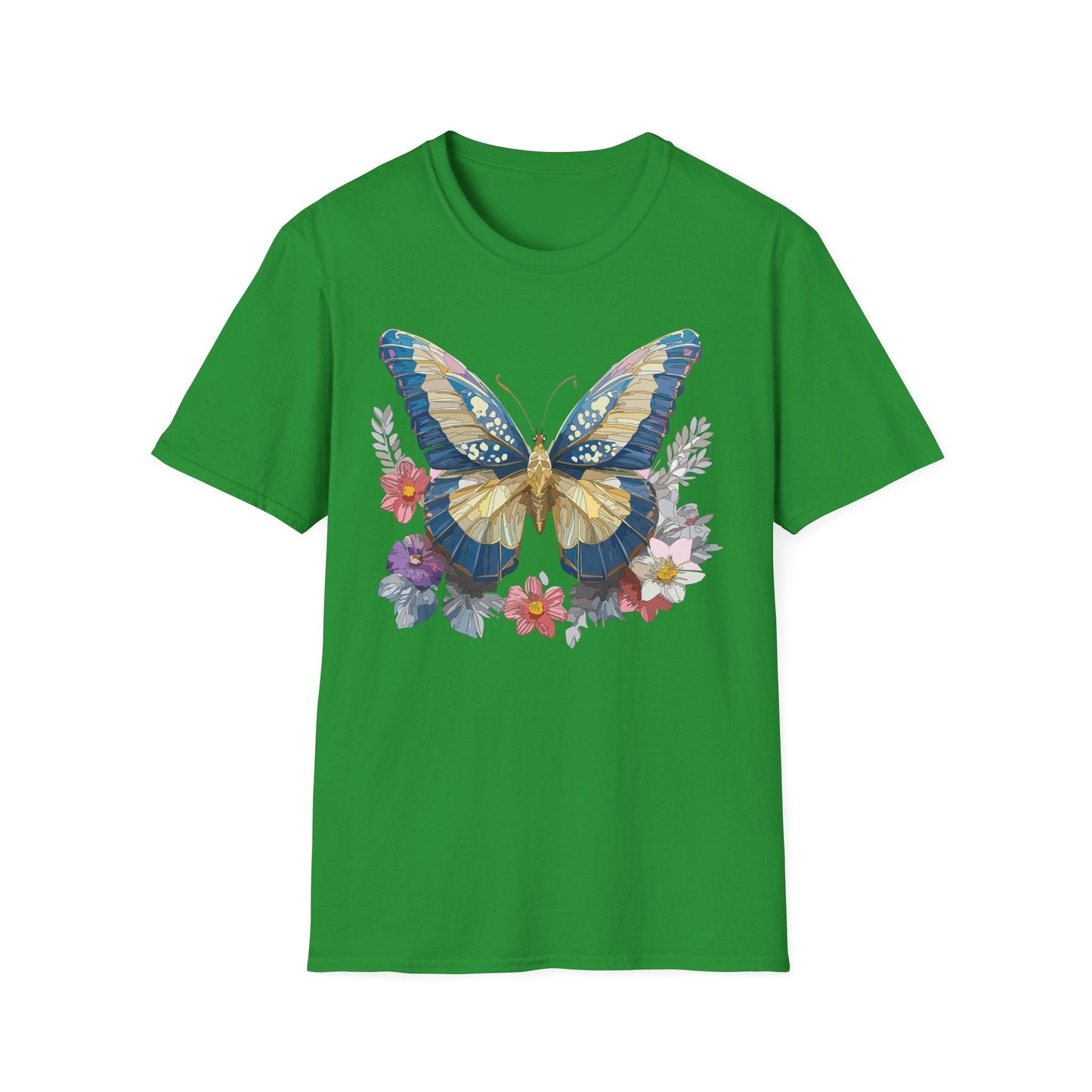 Butterfly Unisex Short Sleeve Tee Shirt Gildan Softstyle 64000 Monarch Design Graphic Tee