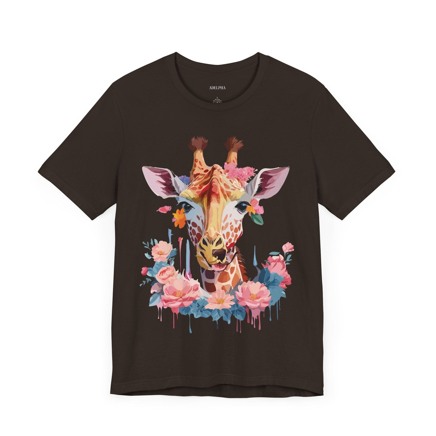 Giraffe Graphic Unisex 100 Cotton Vintage Animal Art T-Shirt 2