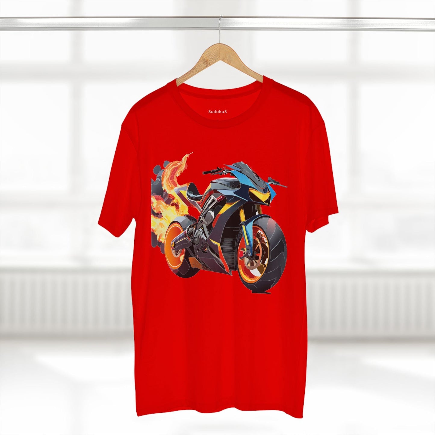 Moto Bike Graphic Unisex 100 Cotton Staple Tee 20