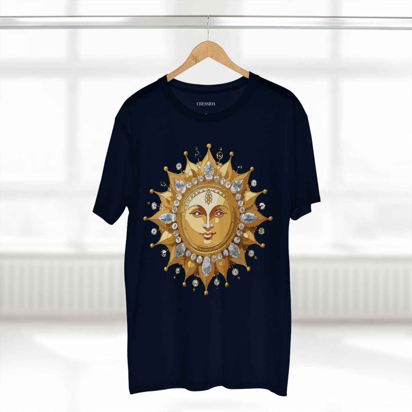 Gold Sun Graphic Unisex 100 Cotton T-Shirt with Golden Art Design 7