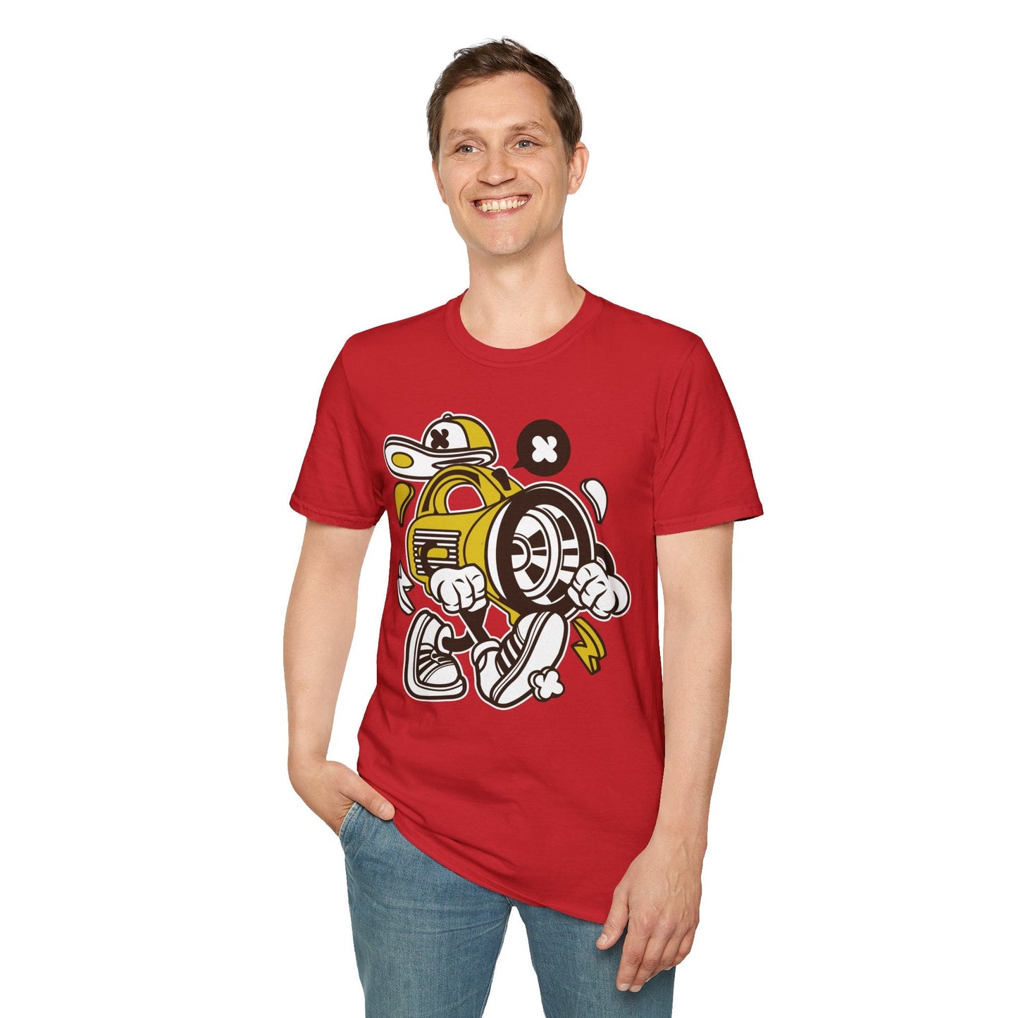 Cartoon T Shirt Animation Tee Funny Tee Unisex Softstyle Cotton Tee Gildan 64000