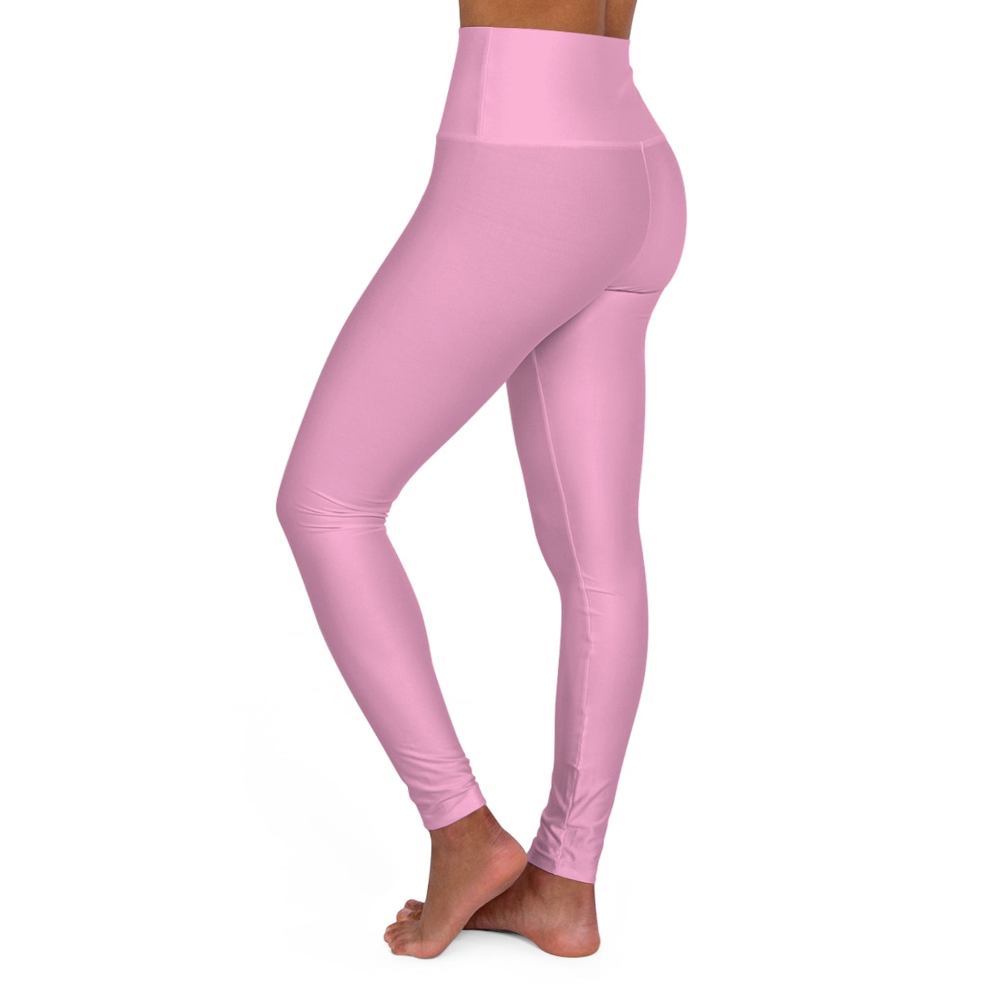 High-Waisted Blush Pop Pink Yoga Leggings Women's Seamless Poly-Span Stretchy Activewear for Pilates Everyday Athleisure