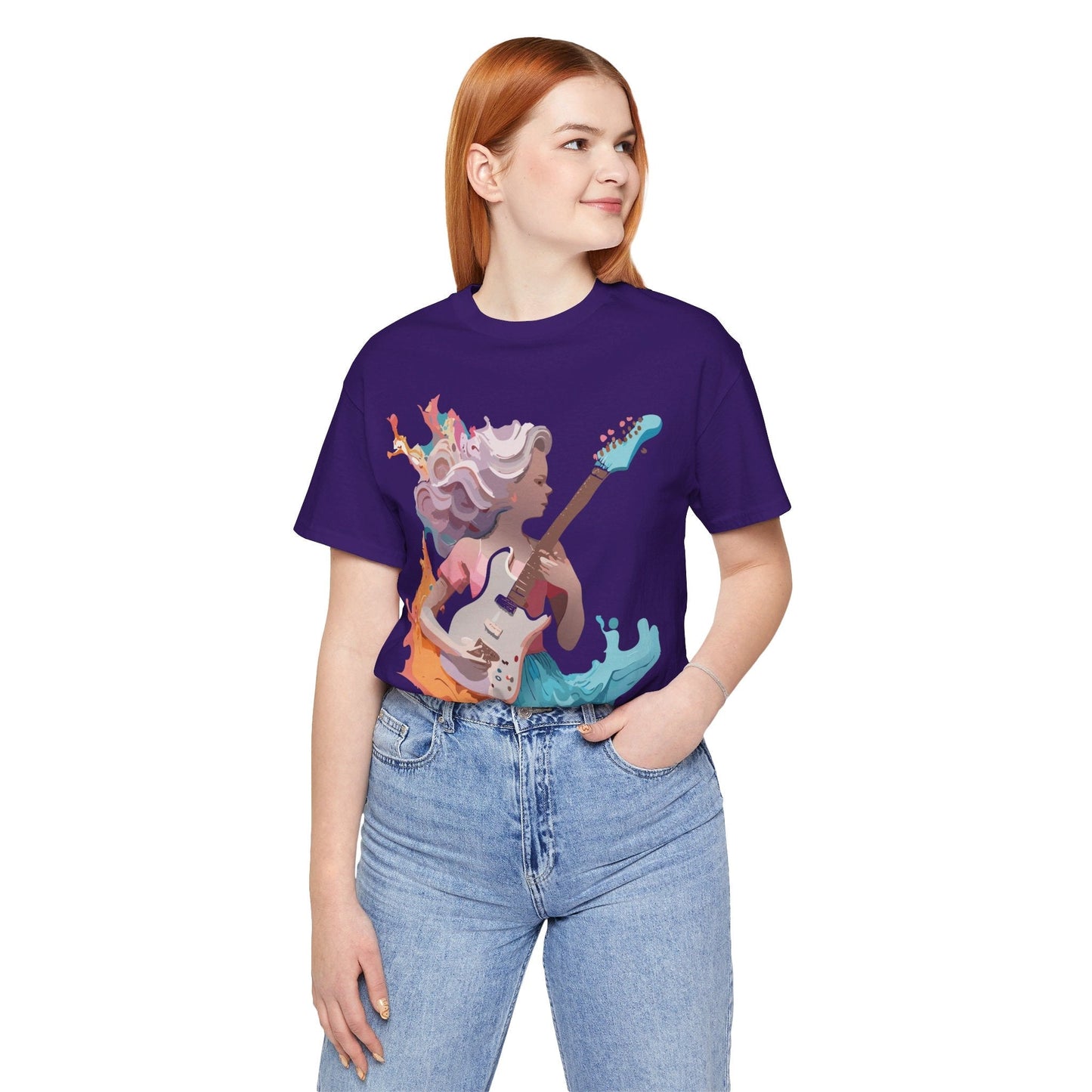 Adelpha Vintage Music Graphic Tee Unisex Short Sleeve Jersey Shirt for Everyday Wear