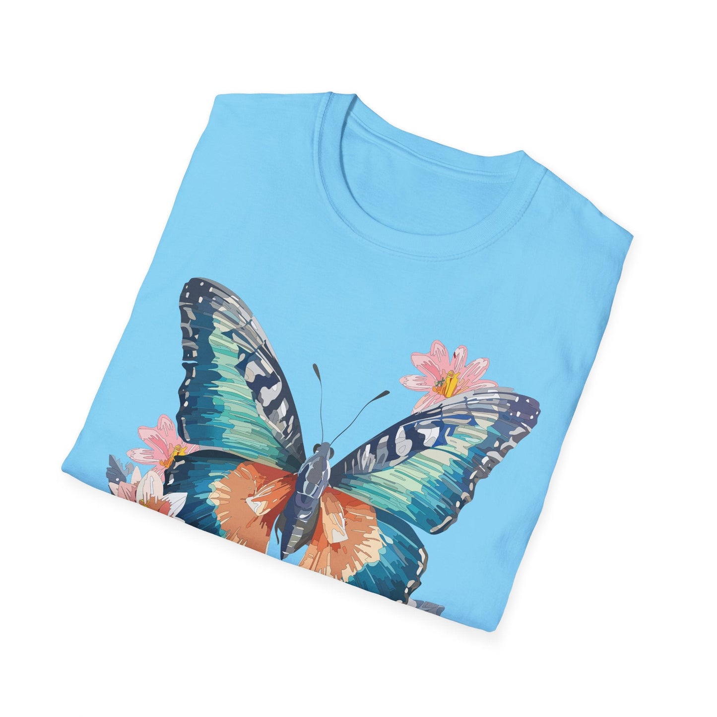 Butterfly T Shirt Unisex Cotton Tee Monarch Butterfly Design Softstyle 64000 Gildan Brand Quality