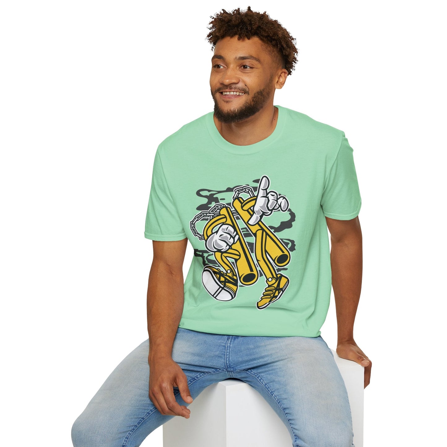 Cartoon T Shirt Animation T Shirt Funny Tee Unisex Softstyle 100 Percent Cotton 64000