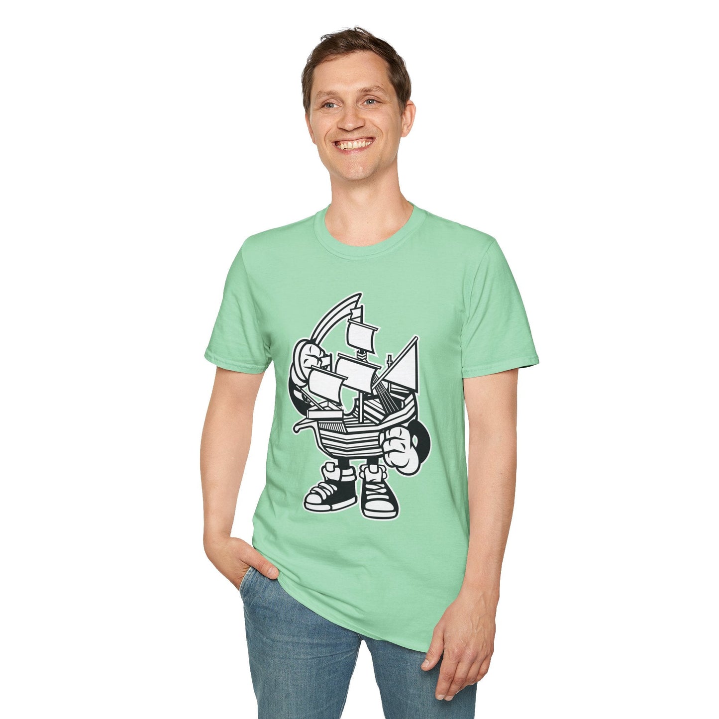 Cartoon T Shirt Animation Tee Funny Unisex Gildan Softstyle 64000 Cotton Art Design