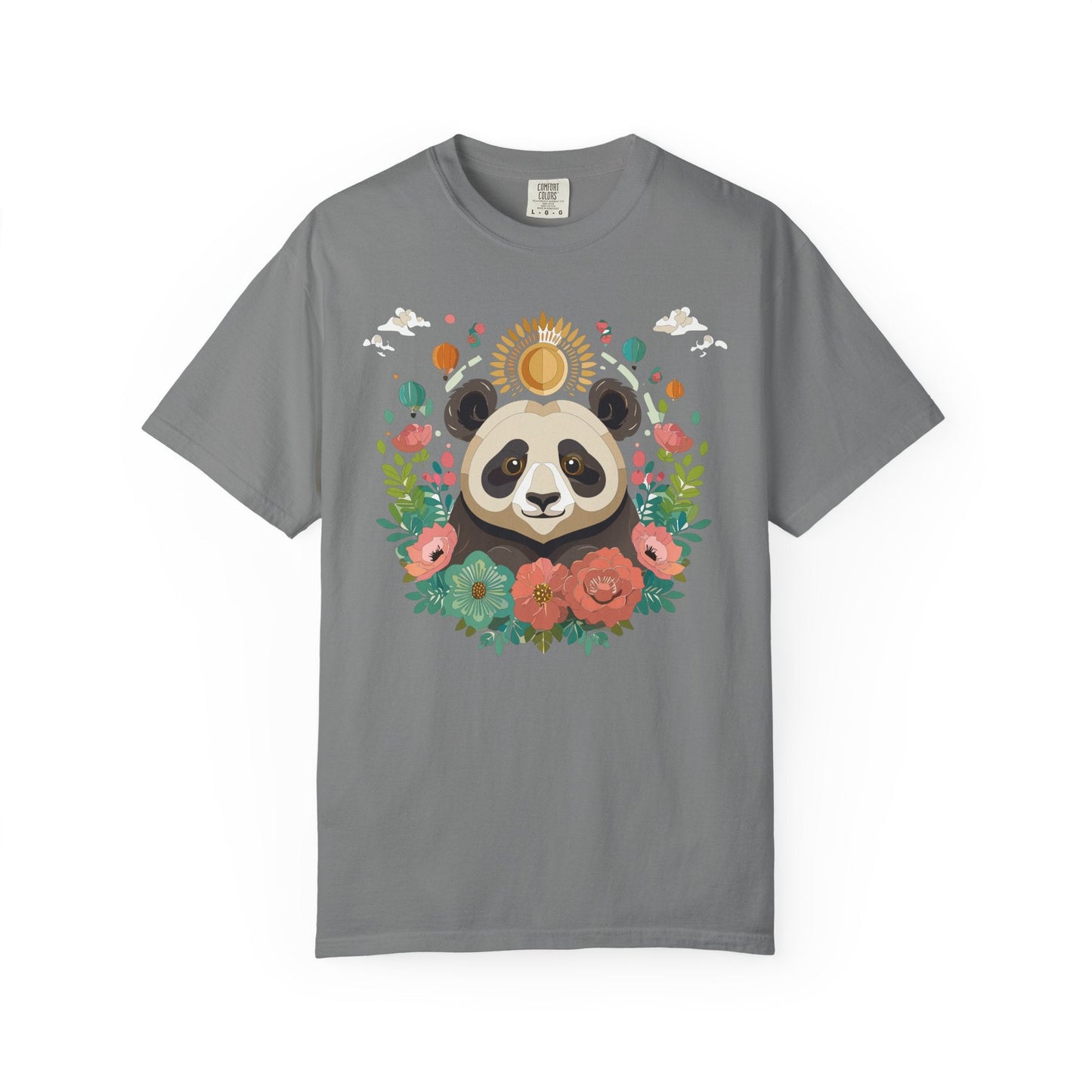 Panda Portrait Graphic T-Shirt Unisex Cotton Floral Animal Art Tee p4