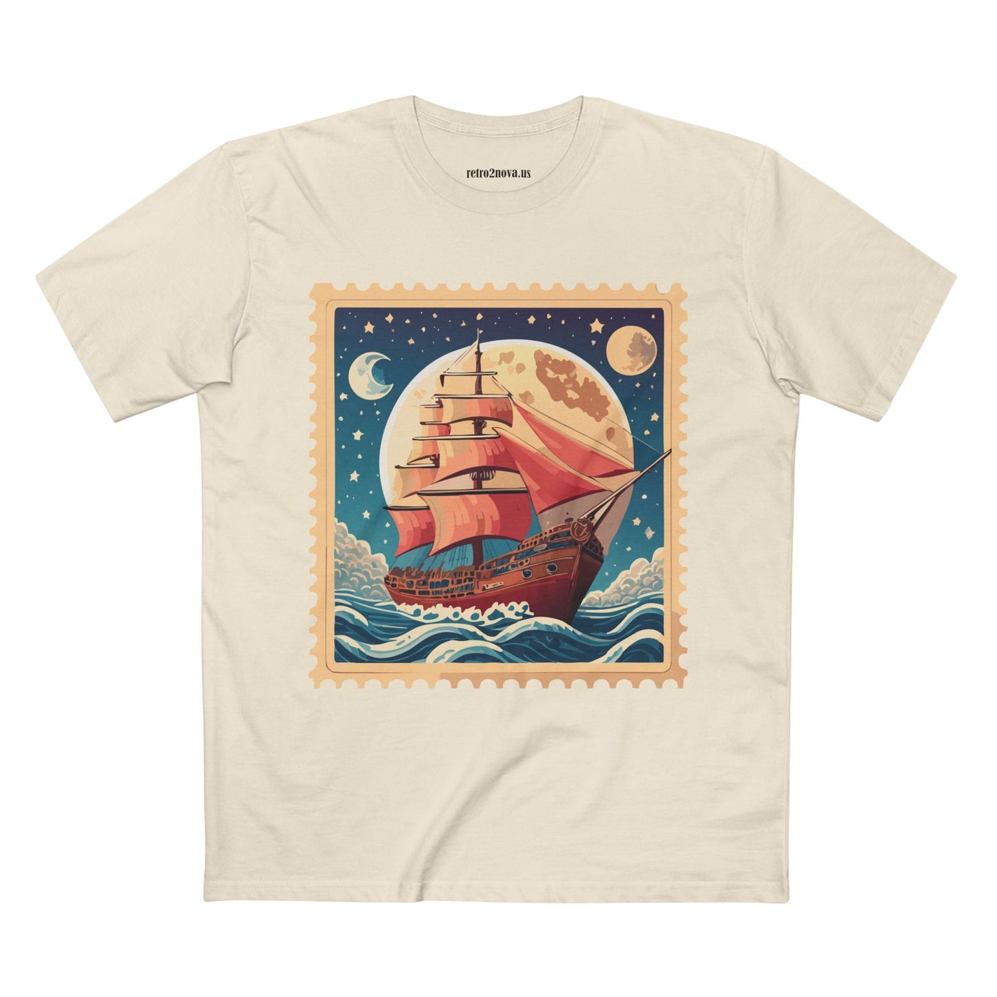 Postage Stamp Shirt Unisex Art Tee Premium Cotton Staple Retro2Nova Art Collection