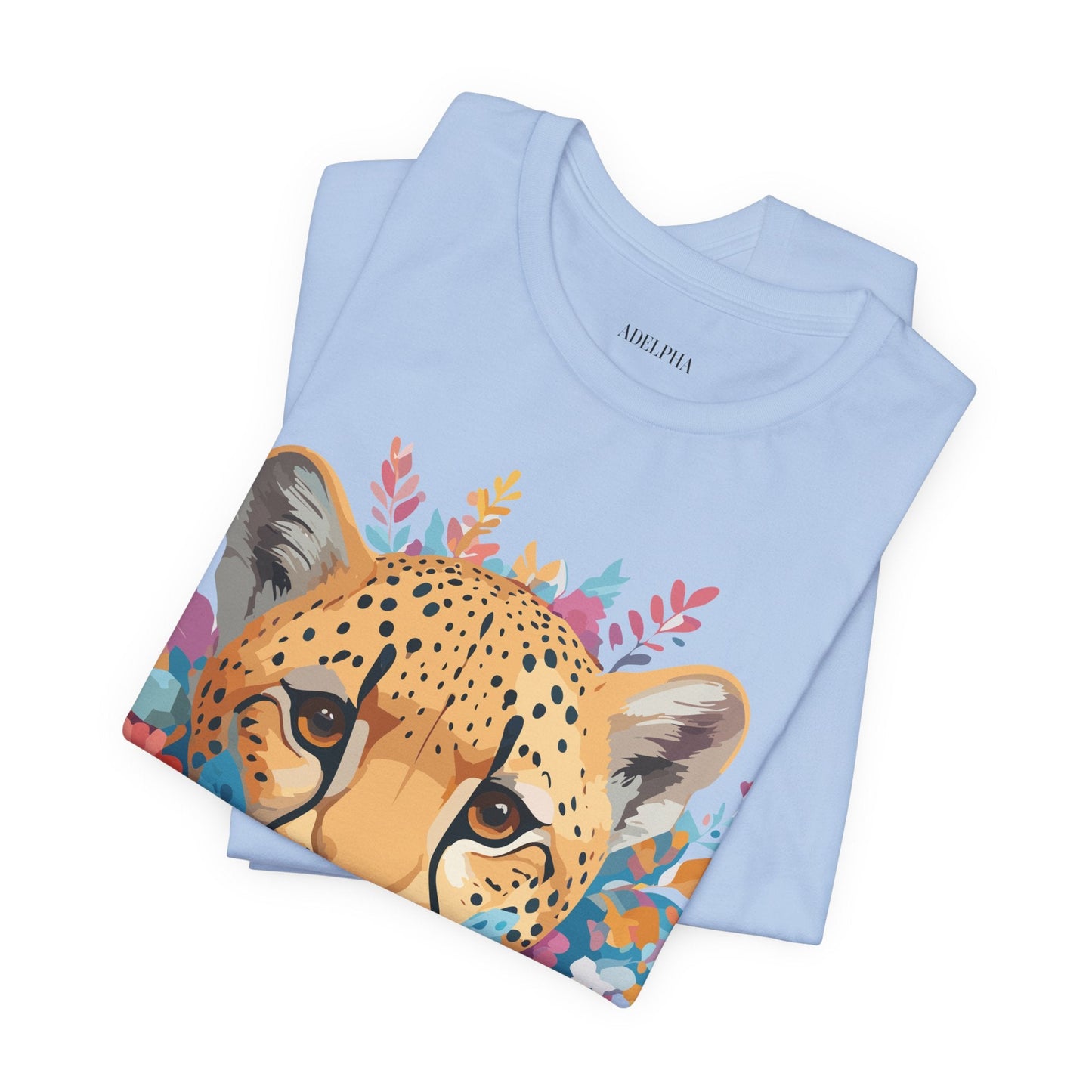 Adelpha Cheetah Graphic Tee Unisex Vintage Inspired Artwork Short Sleeve Jersey
