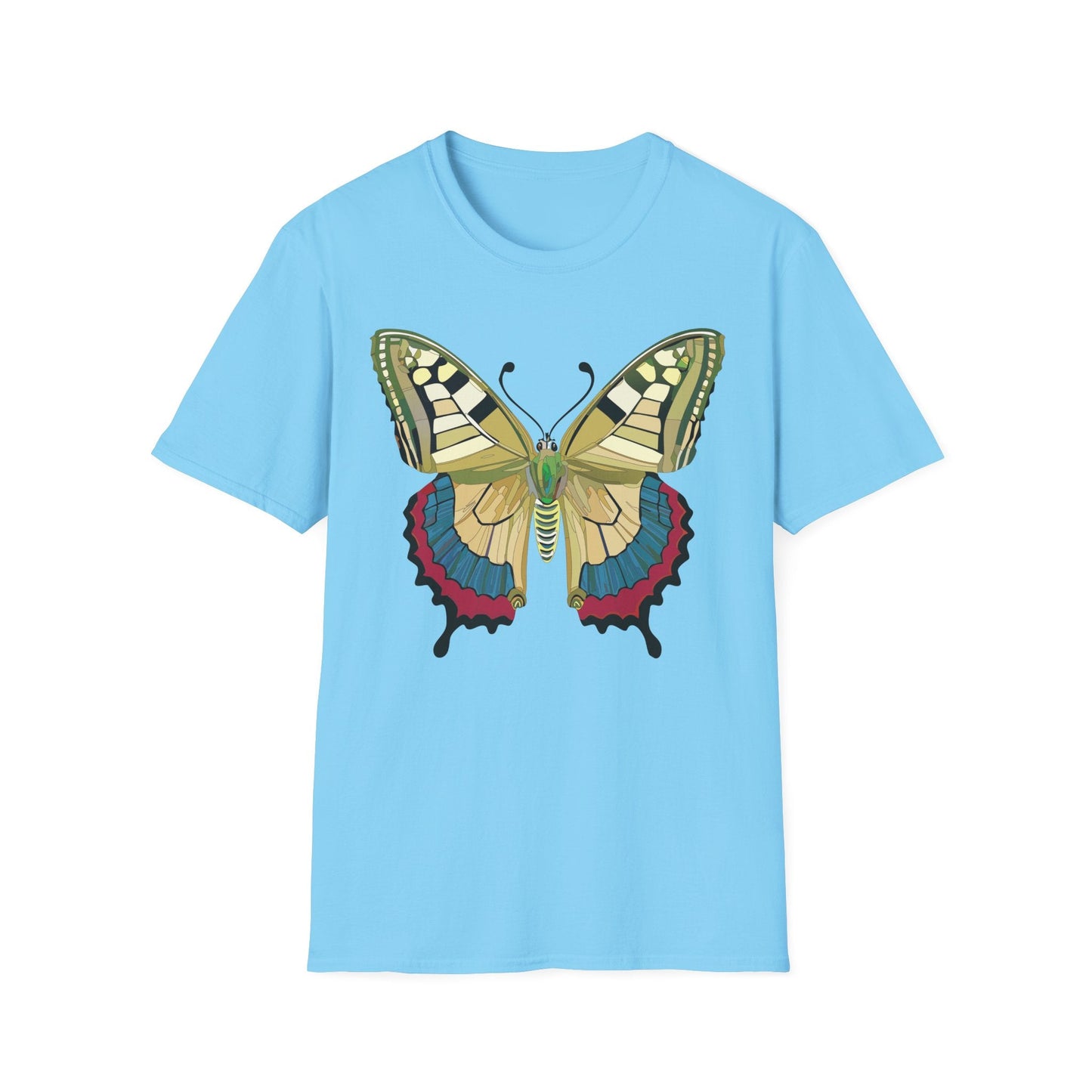 Butterfly T Shirt Unisex Monarch Design Soft Cotton Gildan 64000 Short Sleeve Tee