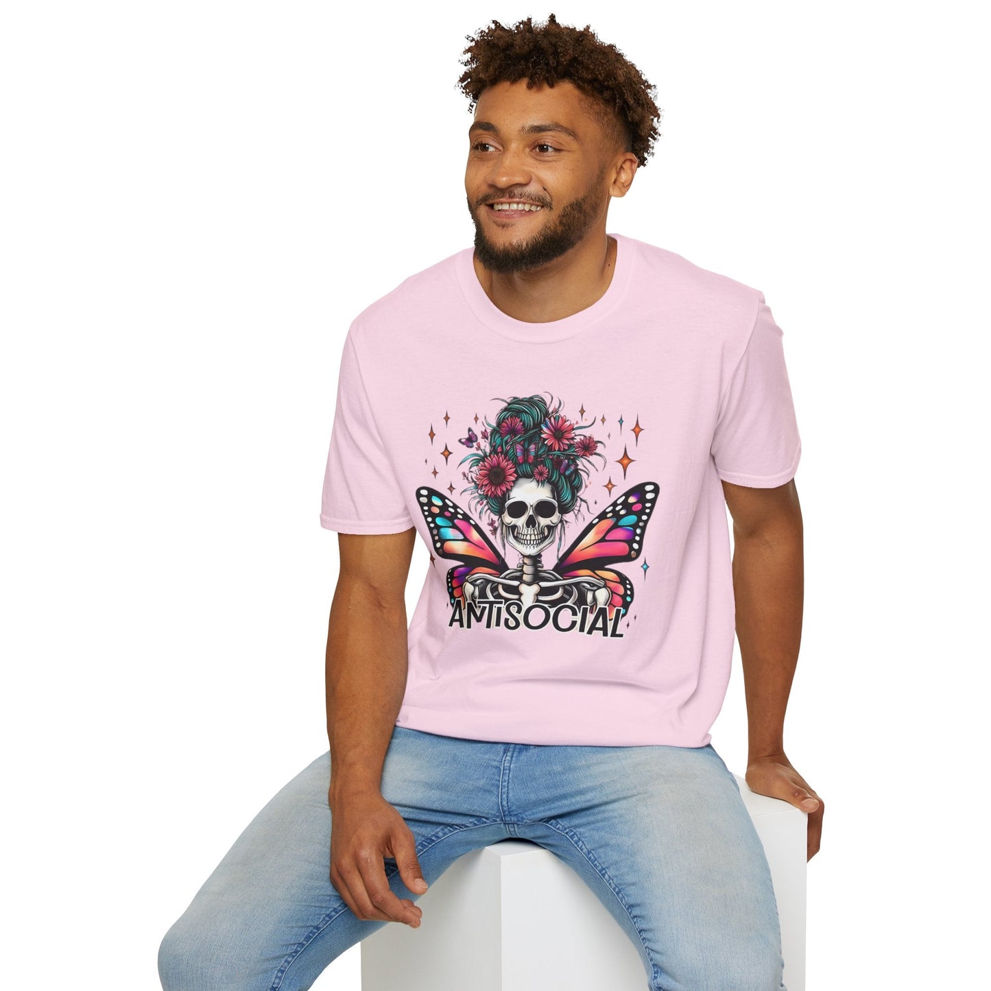 Skull Graphic Unisex Cotton T-shirt with Skeleton Artwork Design 14