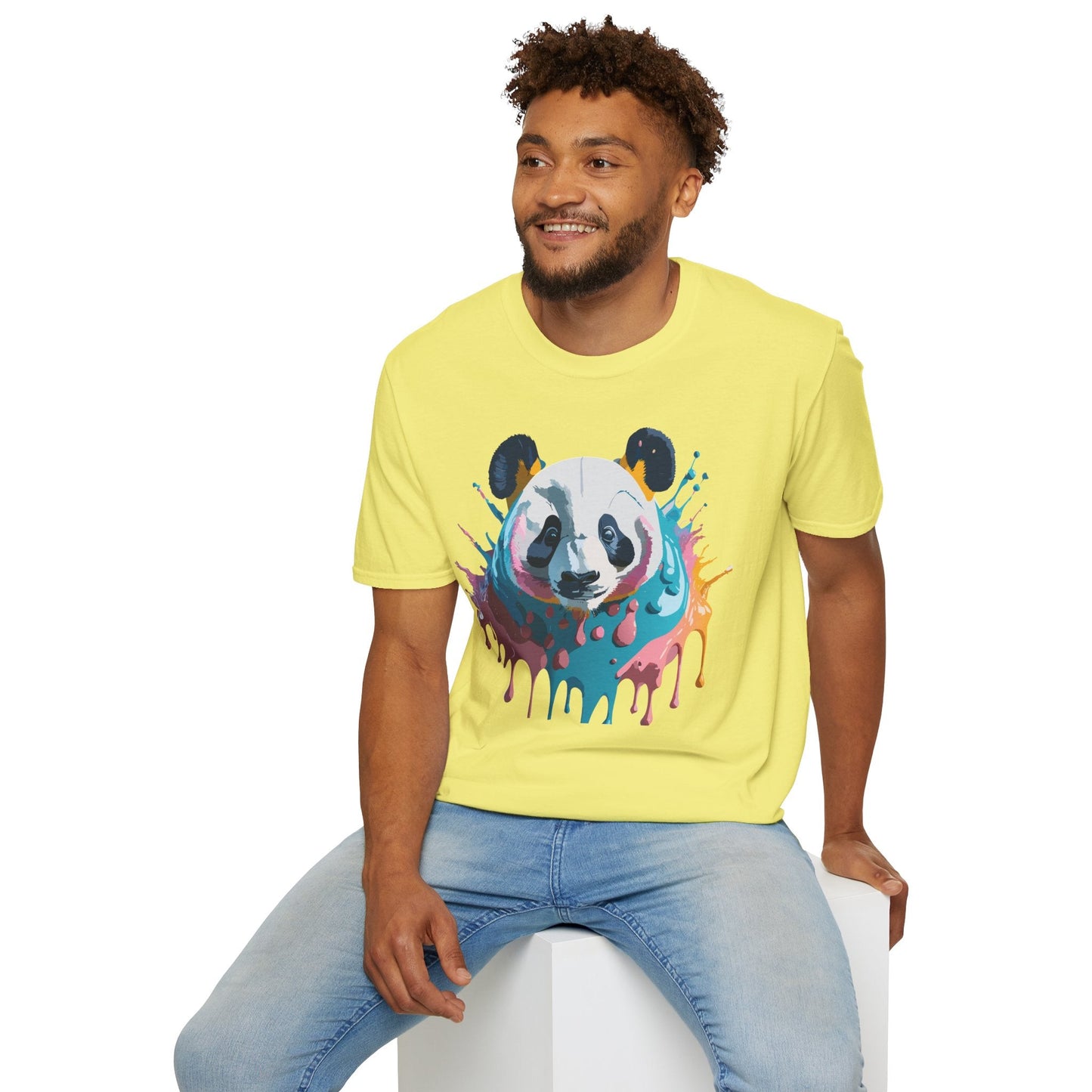 Panda Shirt Unisex T Shirt Gildan Softstyle 64000 Panda Graphic Animal Tee 100 Percent Cotton