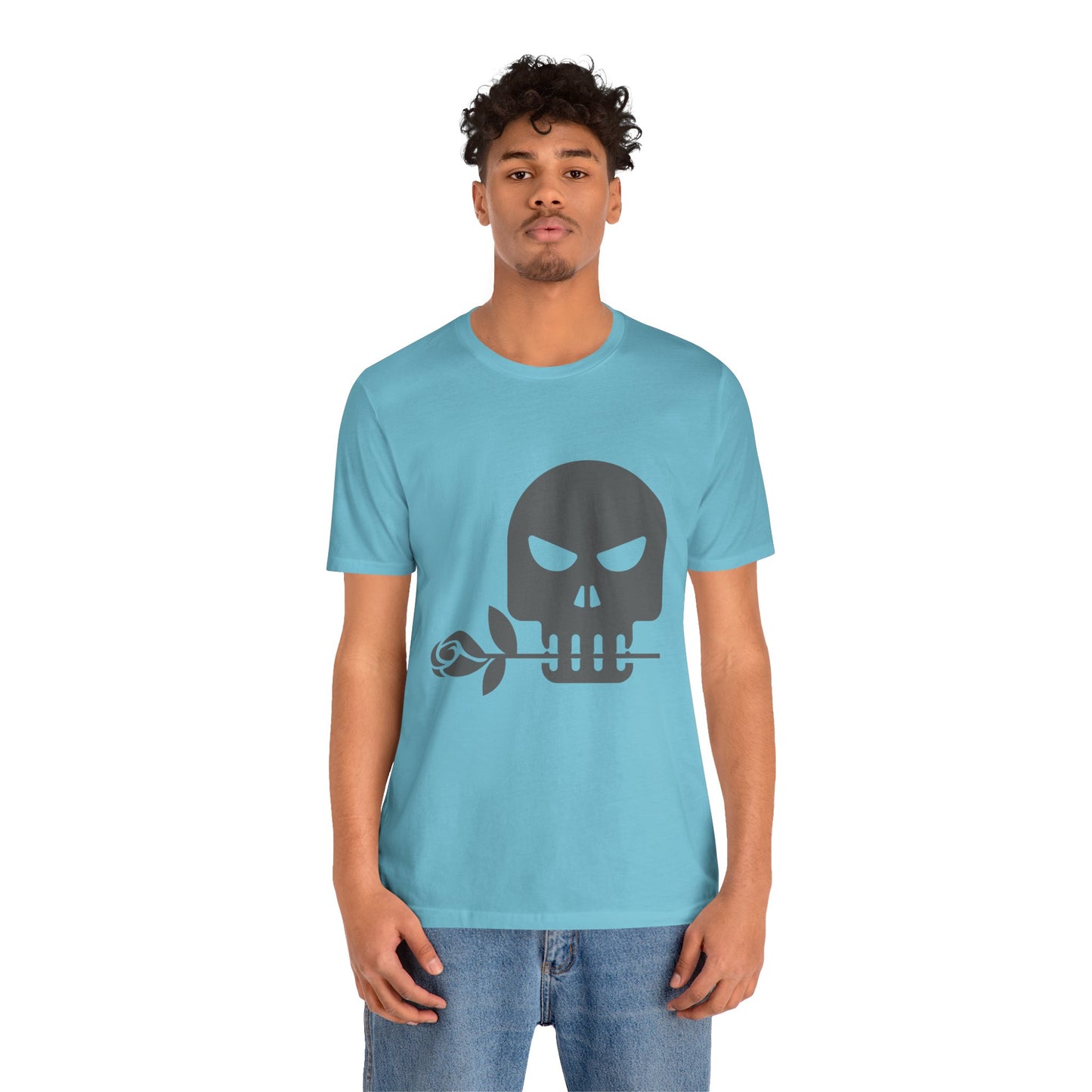 Unisex Cotton Tee Shirt with Skull