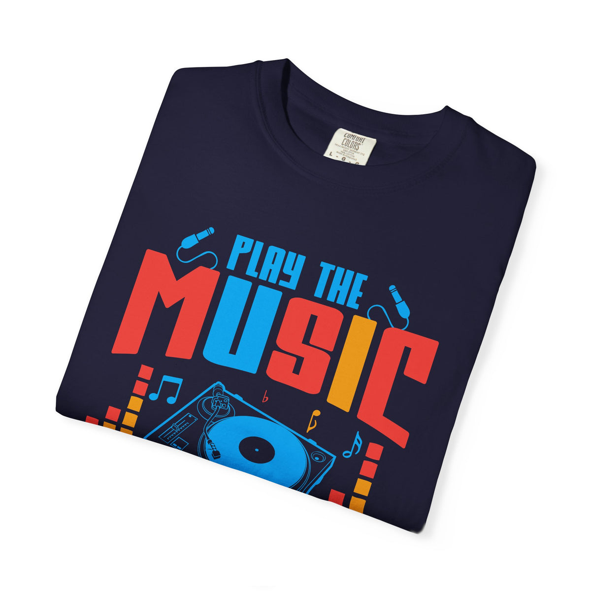 Play the Music Not the Instrument T-shirt DJ Turntable Retro Music Unisex Cotton Tee 017