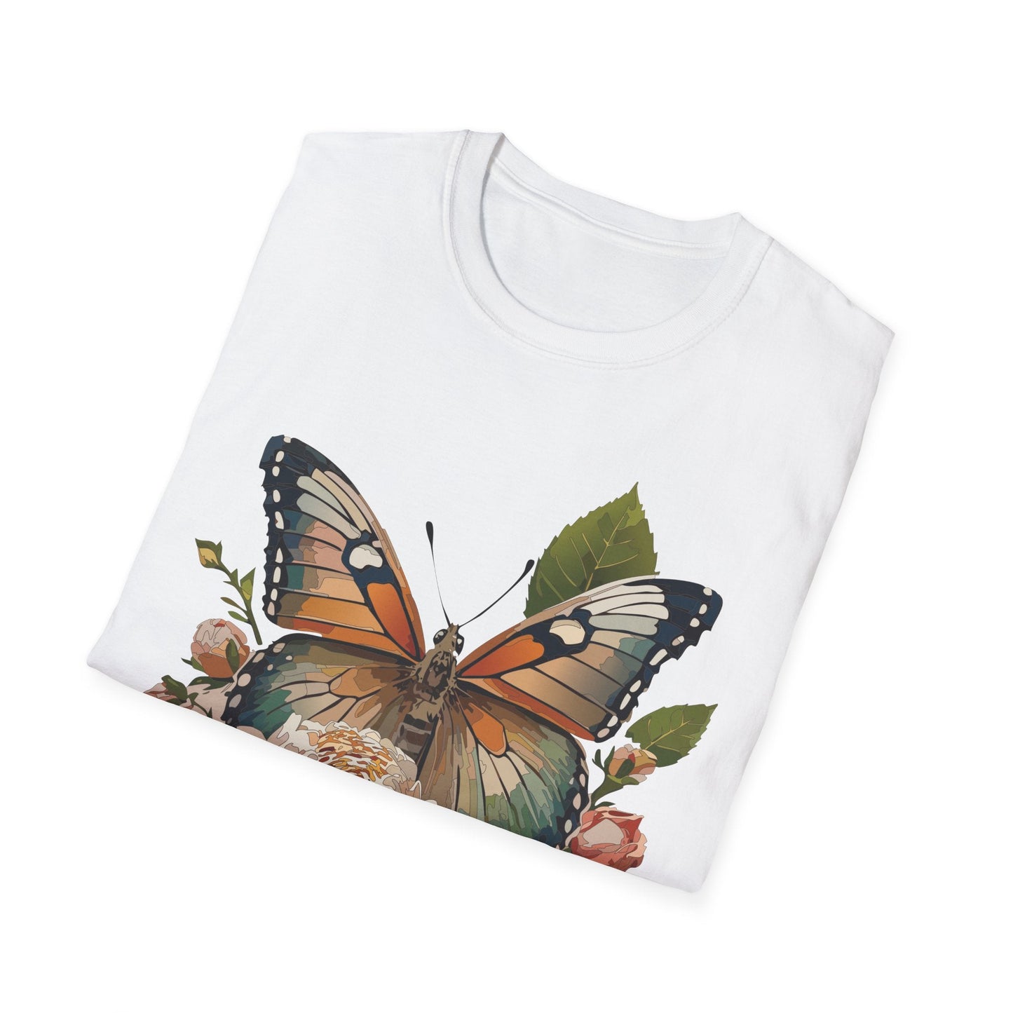 Monarch Butterfly Shirt Unisex Softstyle Cotton Tee Short Sleeve Gildan 64000 Everyday Wear