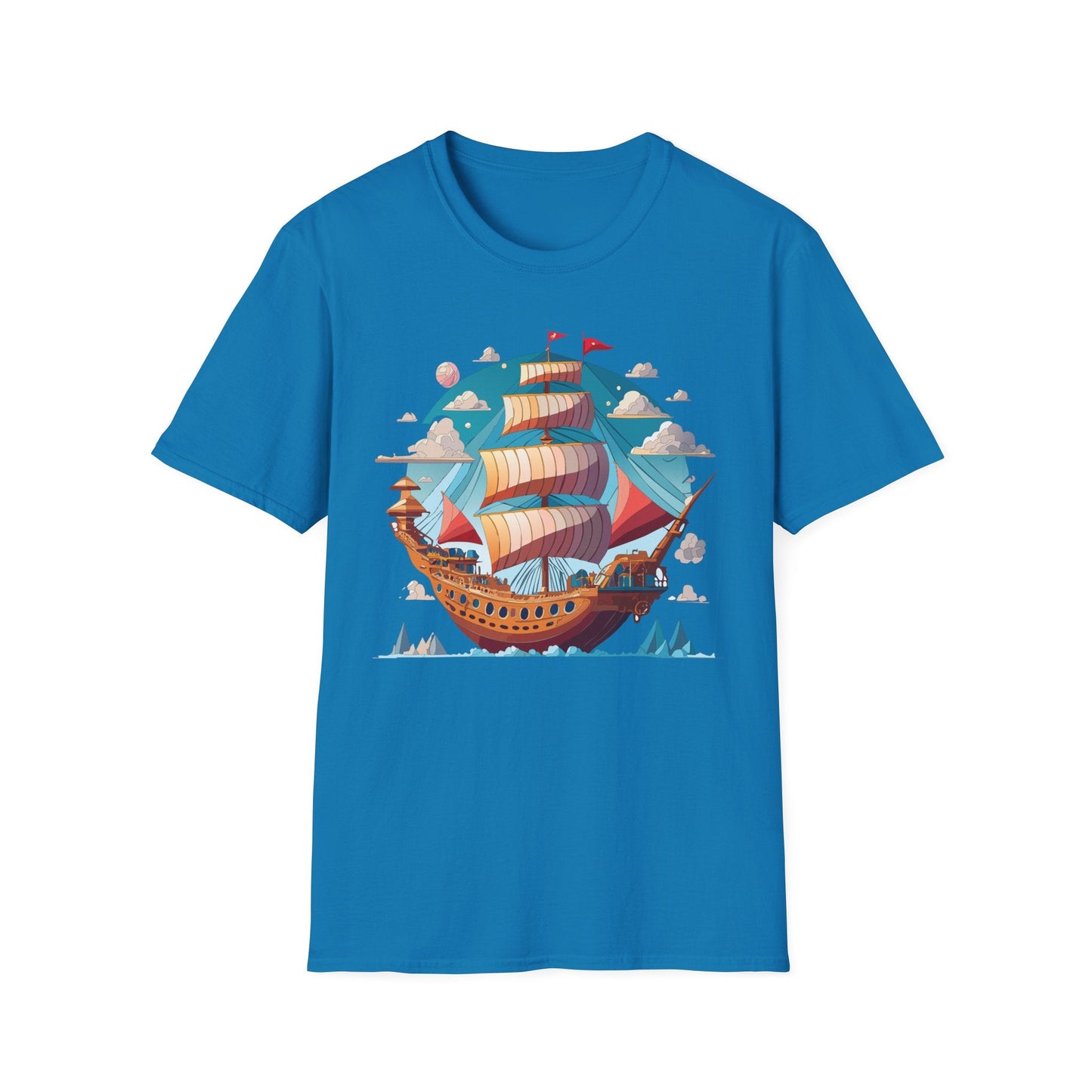 Ship T Shirts Frigate T Shirts Vessel Tee Shirt Unisex Softstyle Cotton Tee Gildan Softstyle 64000
