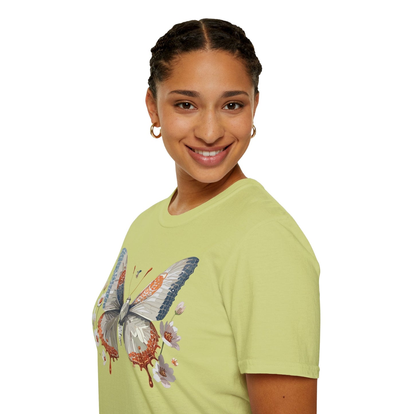 Butterfly Shirt Unisex Short Sleeve Cotton Tee Monarch Design For Men Women Comfort