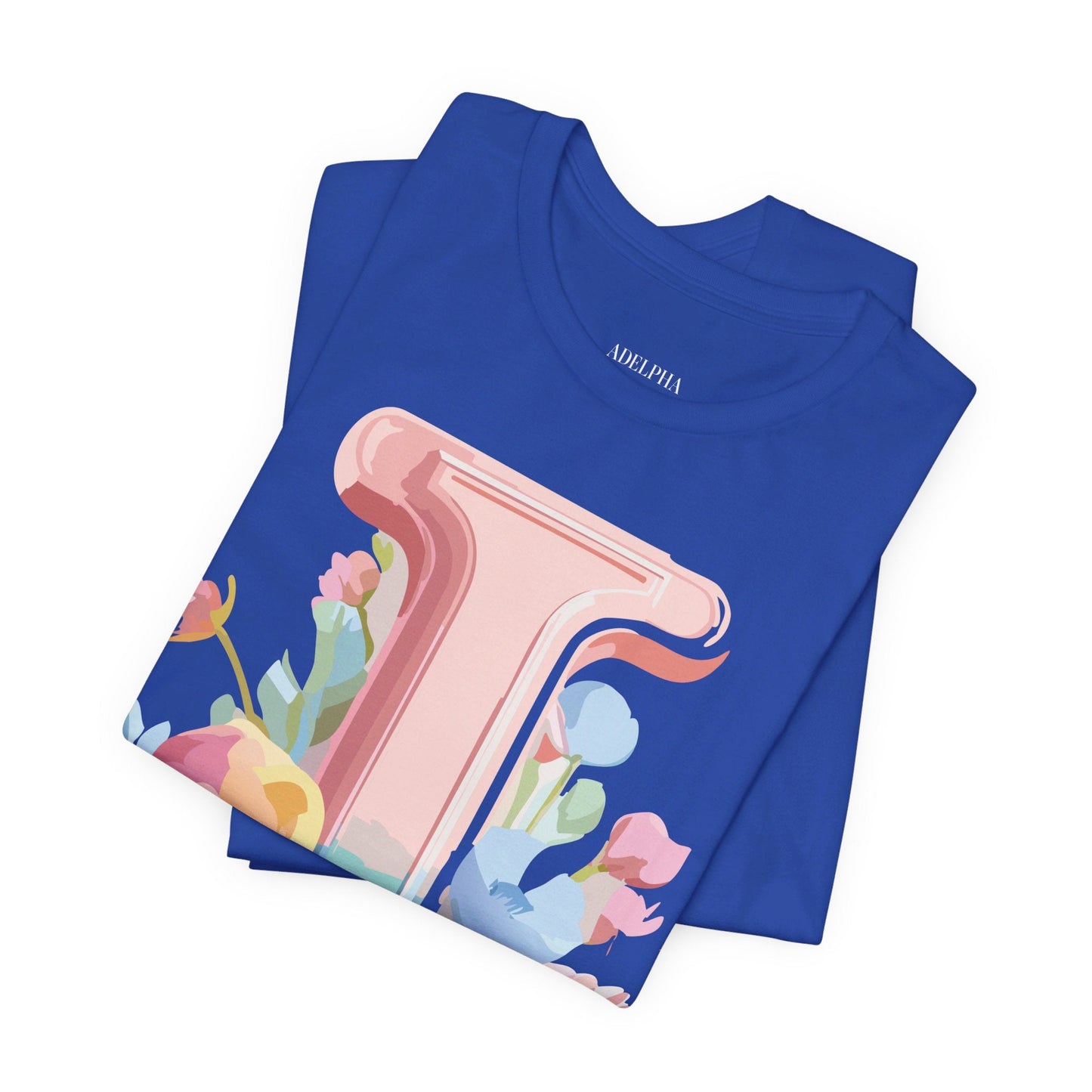 Letter I Shirt Graphic Tee Unisex Short Sleeve Adelpha Vintage Inspired Artwork Design