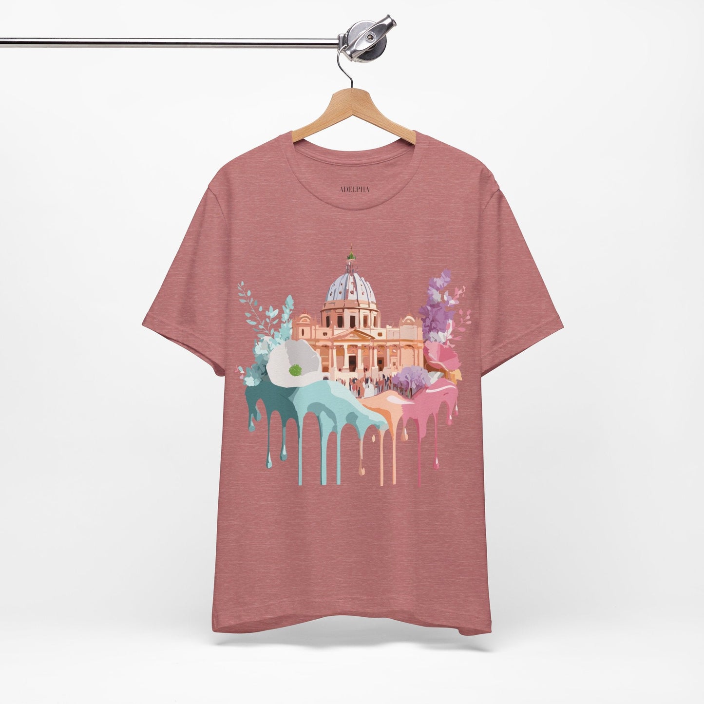 Adelpha Vintage Rome Tourist Shirt Graphic Tee Unisex Short Sleeve Art Design Artwork