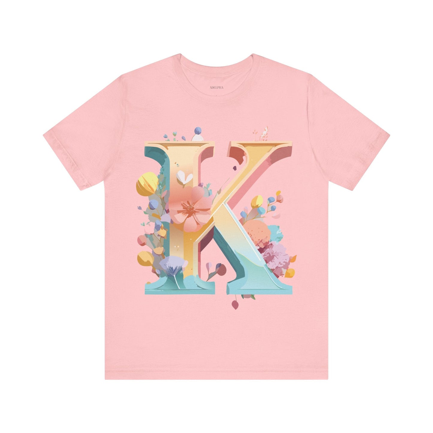 Letter K Shirt Unisex Graphic Tee With Vintage Inspired Artwork By Adelpha Short Sleeve
