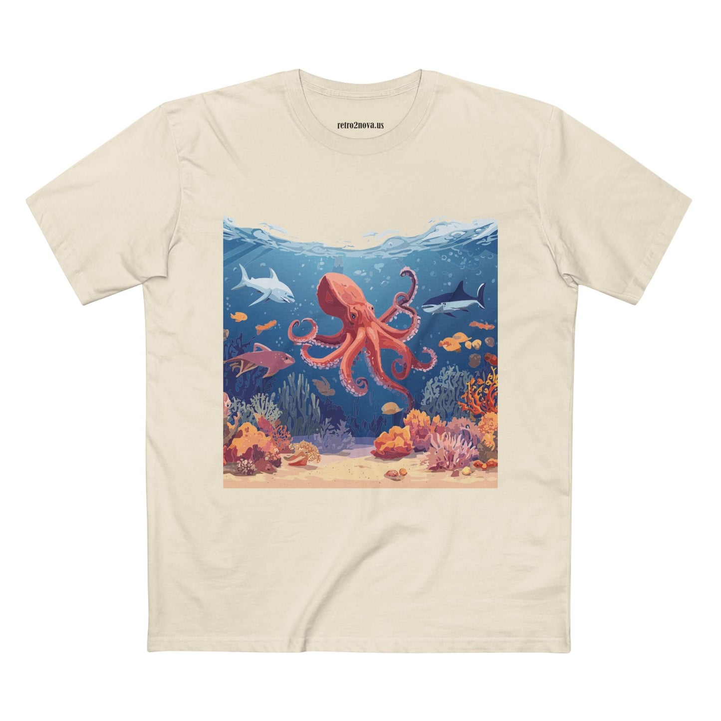 Ocean Shirt Ocean Pacific OP 18 Unisex Premium Cotton Art Tee With Original Art Design Retro2Nova