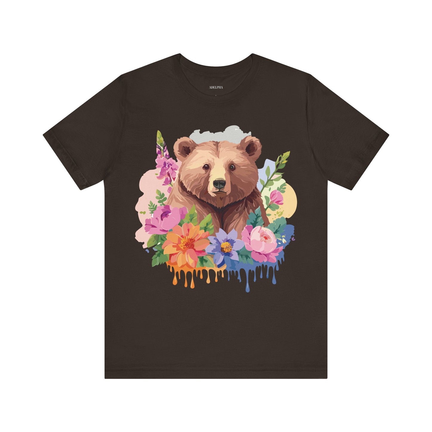 Bear Graphic Unisex 100 Cotton Short Sleeve Art Design Vintage T-Shirt 1