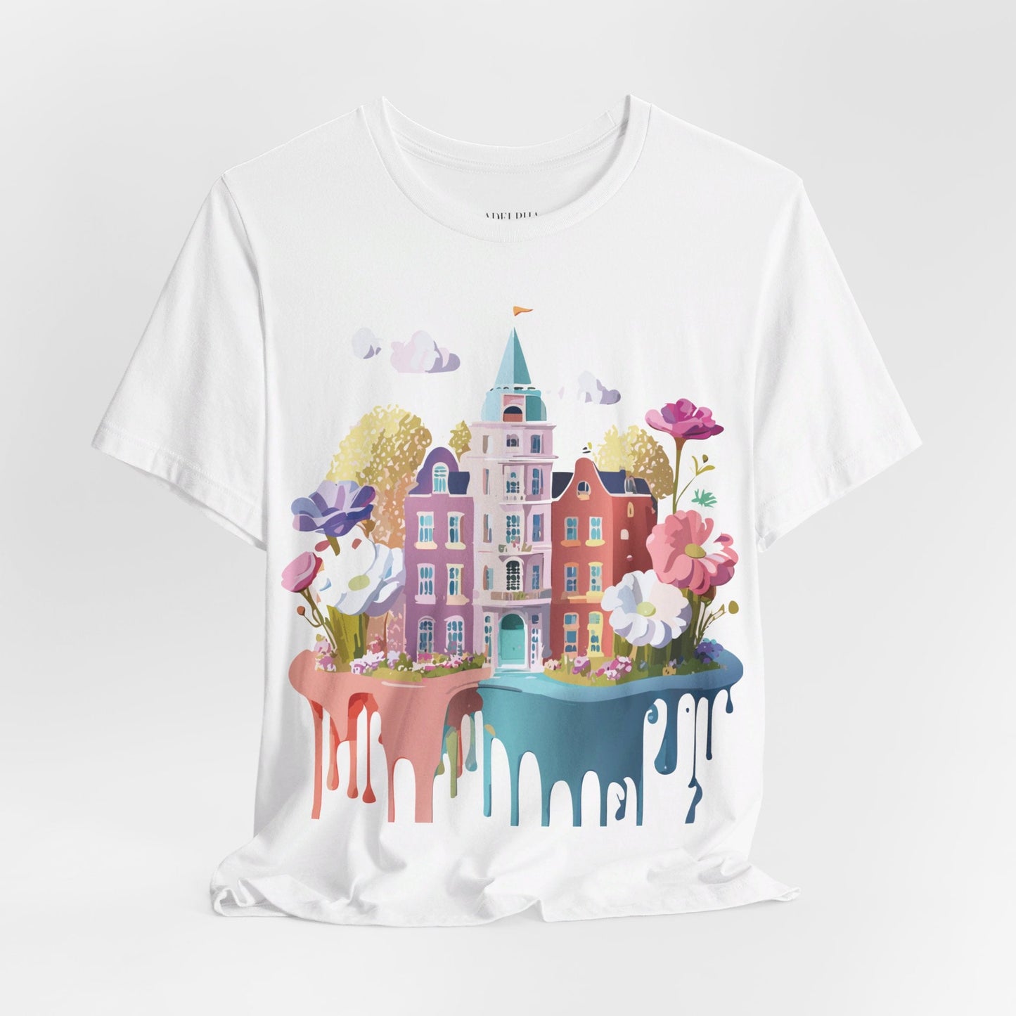 Amsterdam Tourist Shirt Graphic Tee Unisex Vintage Inspired Art Design by Adelpha Short Sleeve
