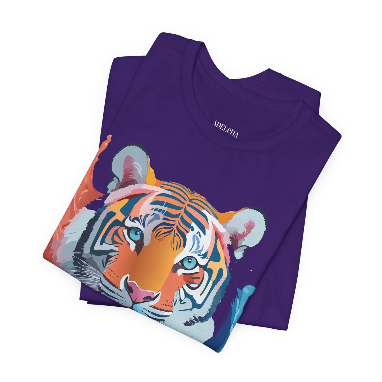 Tiger Graphic Tee Unisex Jersey Short Sleeve With Vintage Inspired Artwork By Adelpha