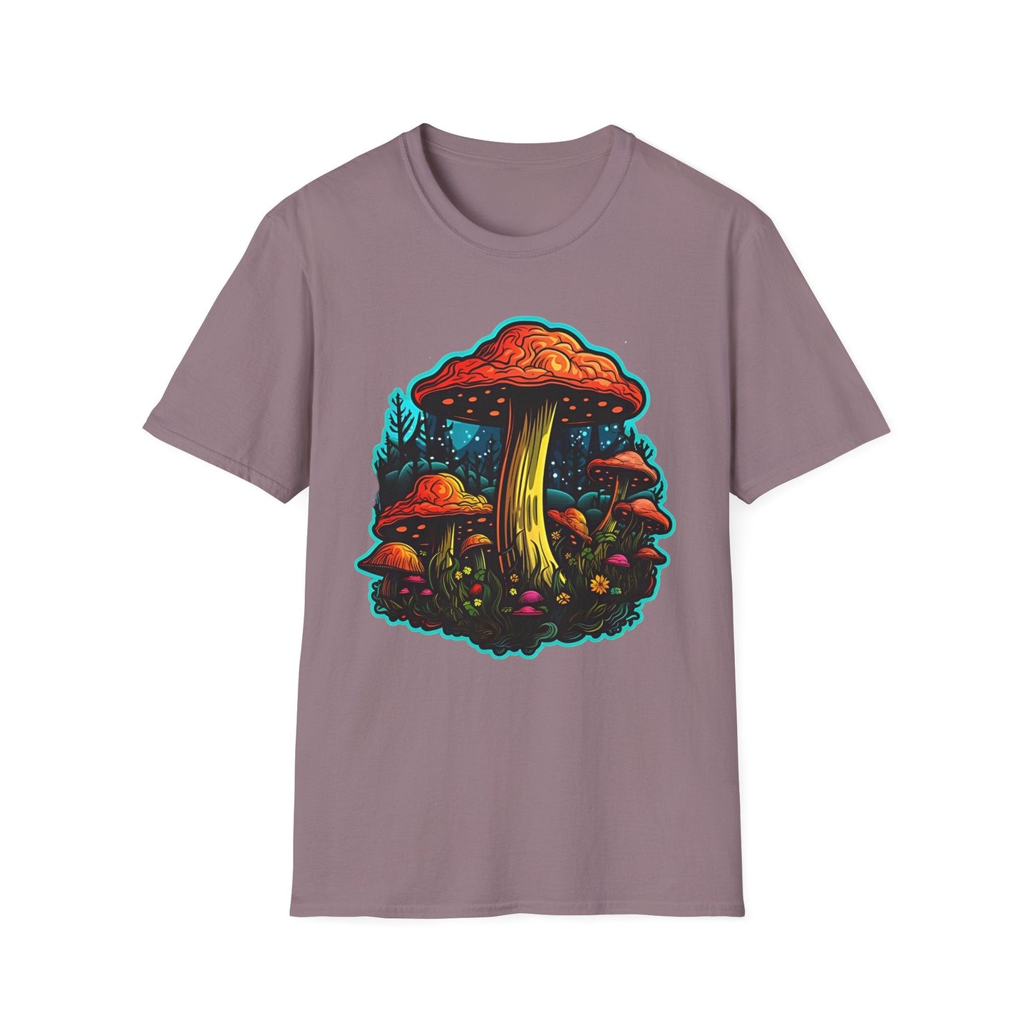 Mashroom Tee Shirt Unisex Softstyle 64000 With Funny Mashroom Fungus Graphic Design