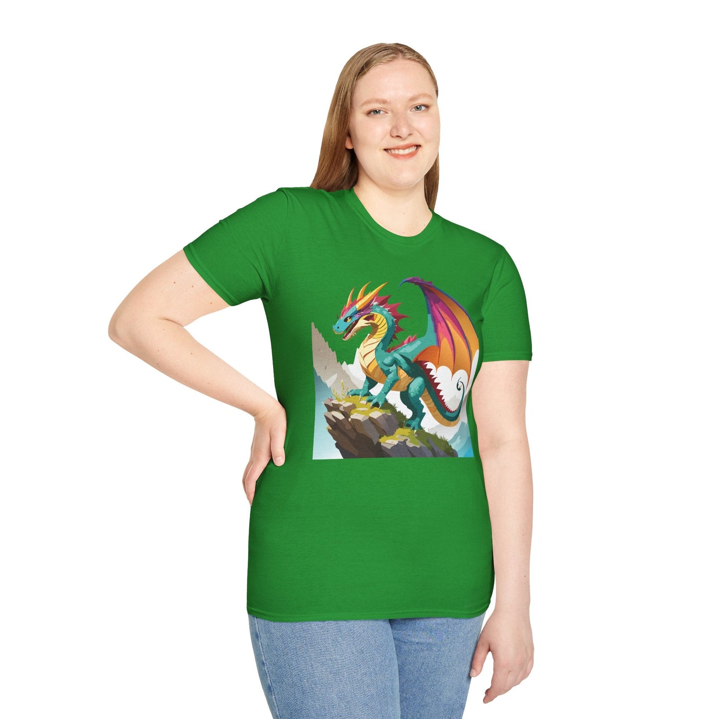Dragon T Shirt Unisex Dragon Shirt With Animal Art Design Softstyle Cotton Tee Shirt