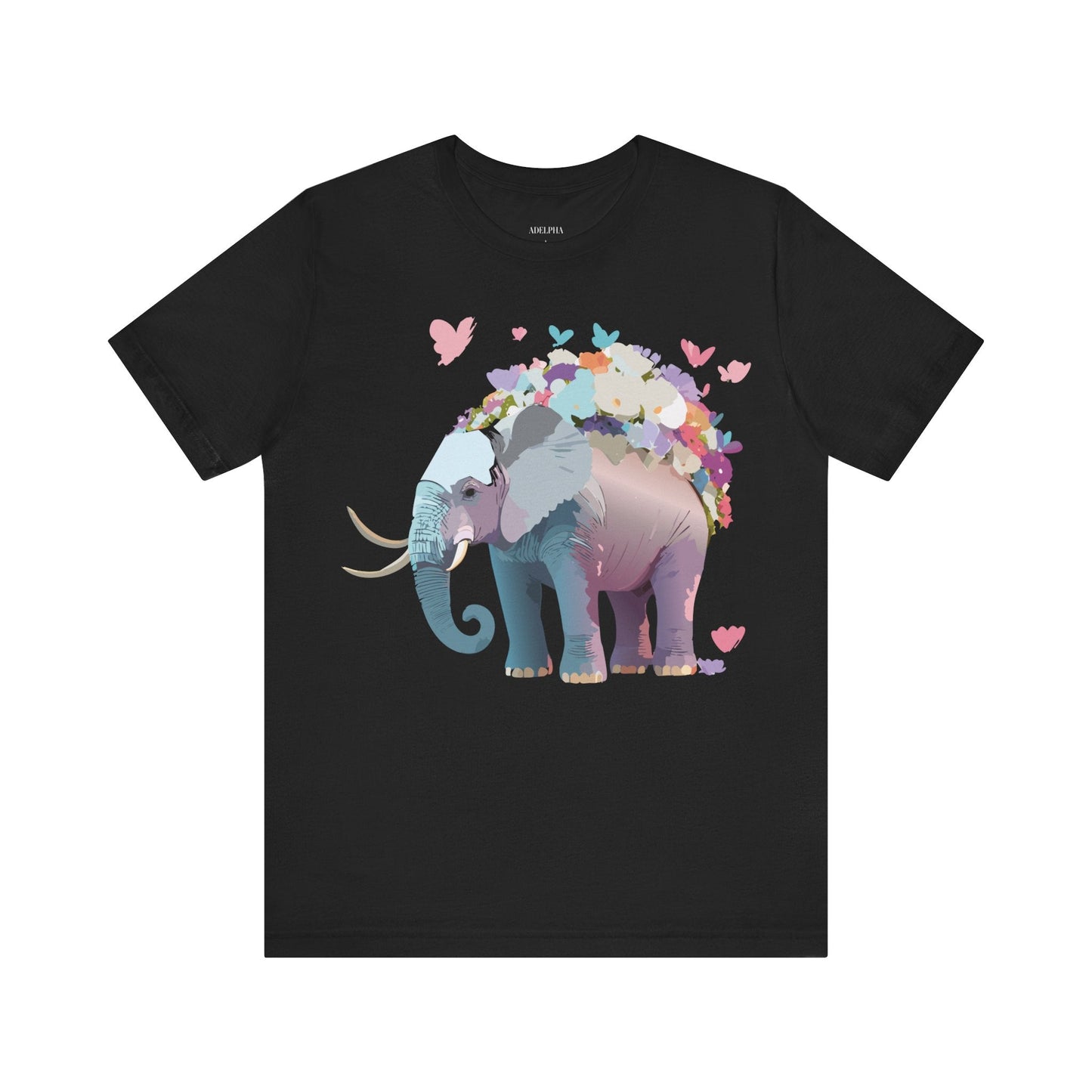 Elephant Shirt Graphic Tee Unisex Vintage Inspired Art Design By Adelpha Original Artwork