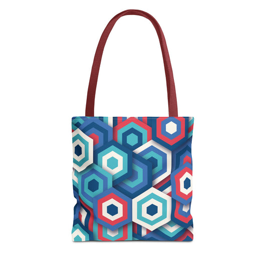 Bolsa de lona con estampados abstractos 