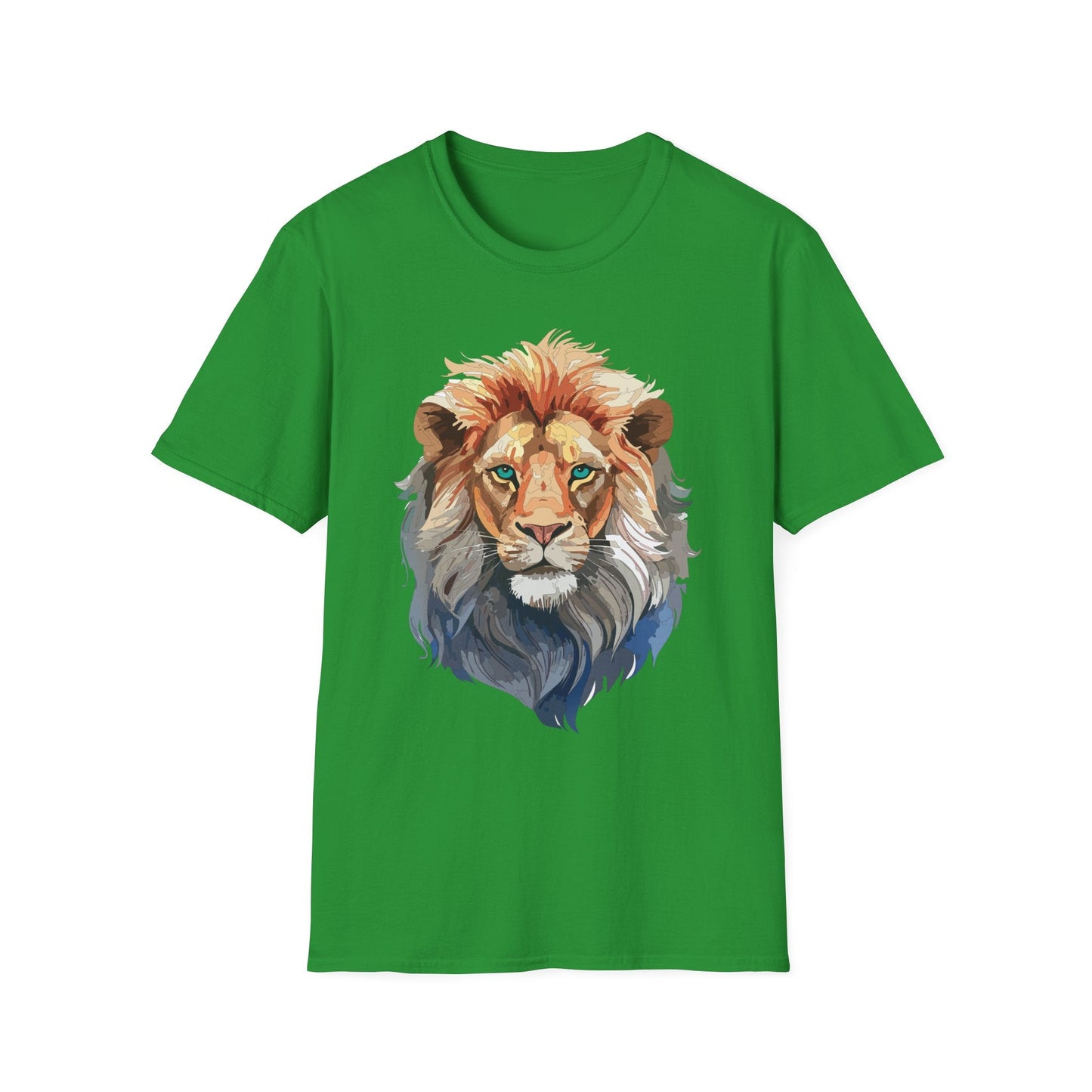 Floral Lion Shirt Unisex Tee Softstyle Gildan 64000 Comfort Fit