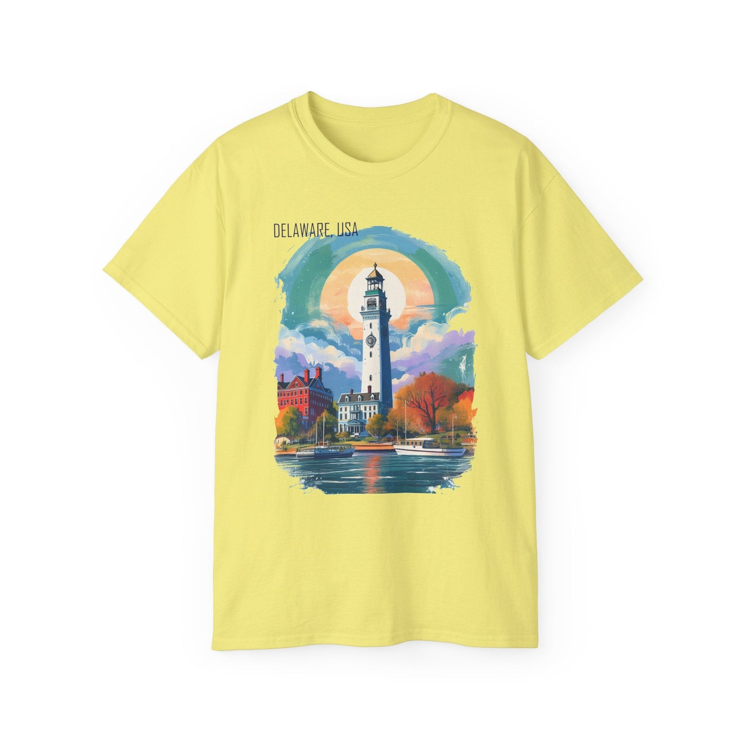 Delaware Graphic Unisex Cotton T‑Shirt 1